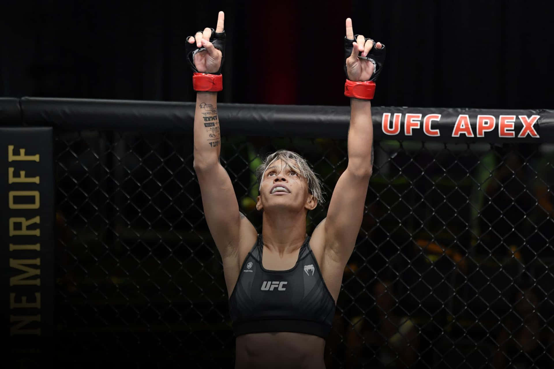 U F C Fighter Victory Celebration