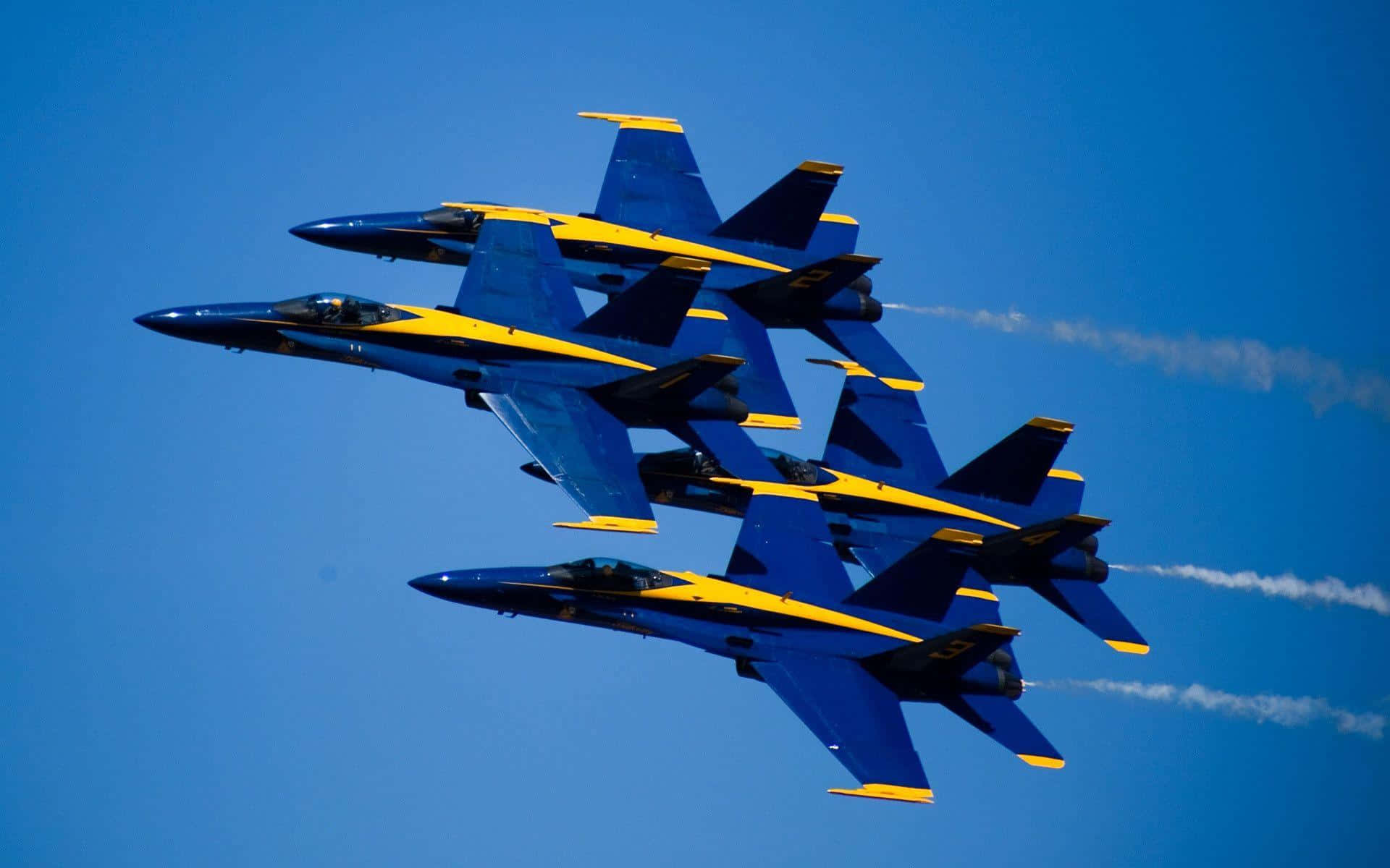 U.s. Air Force Blue Angels Own The Sky Background