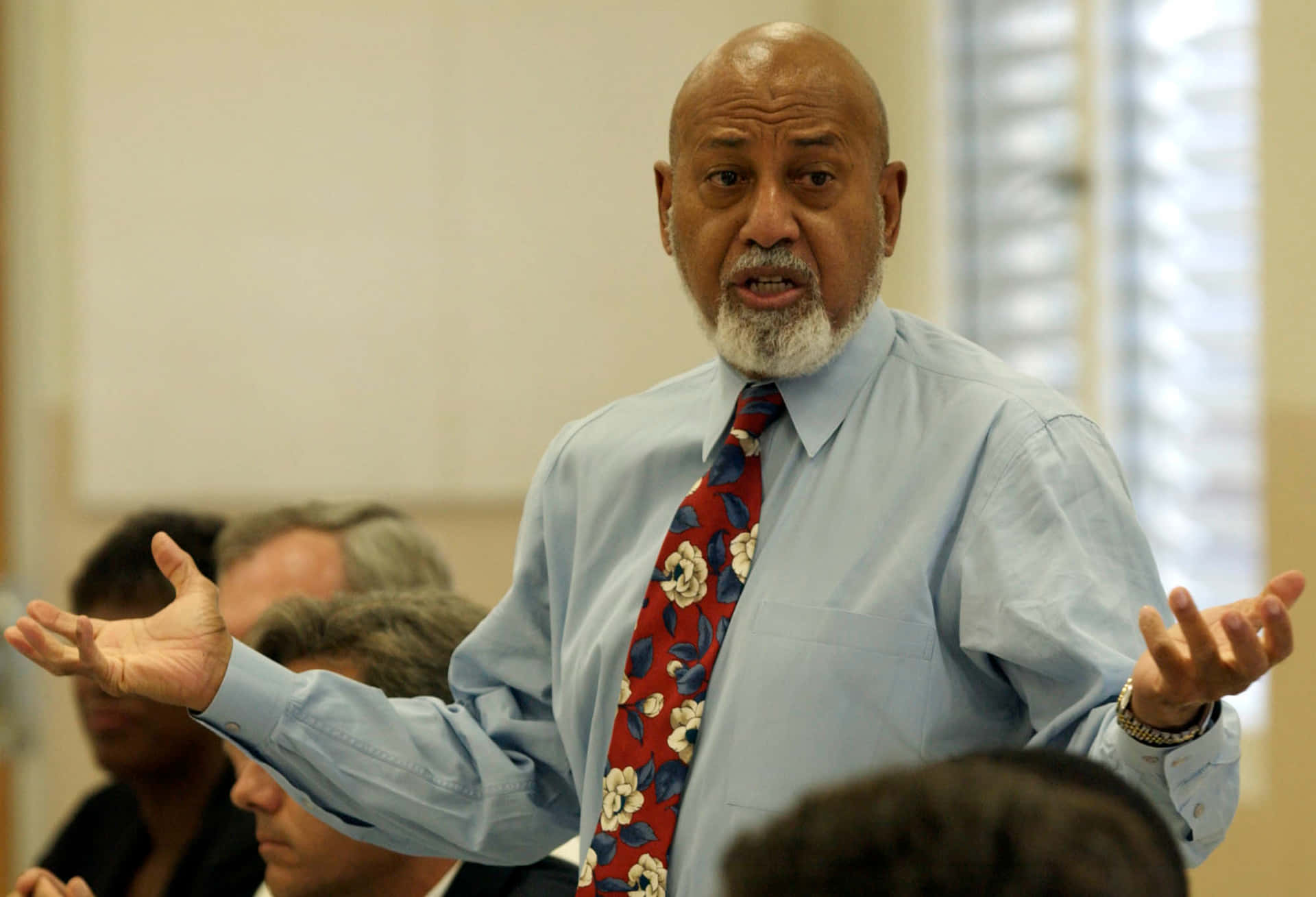 U.s. Congressman Alcee Hastings In A Serious Discussion Background