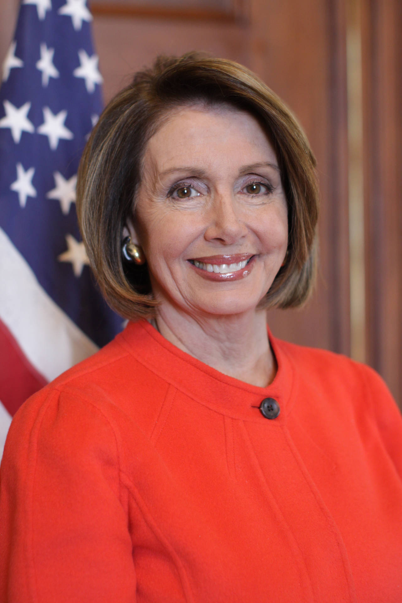 U.s. House Speaker Nancy Pelosi Smiling Background