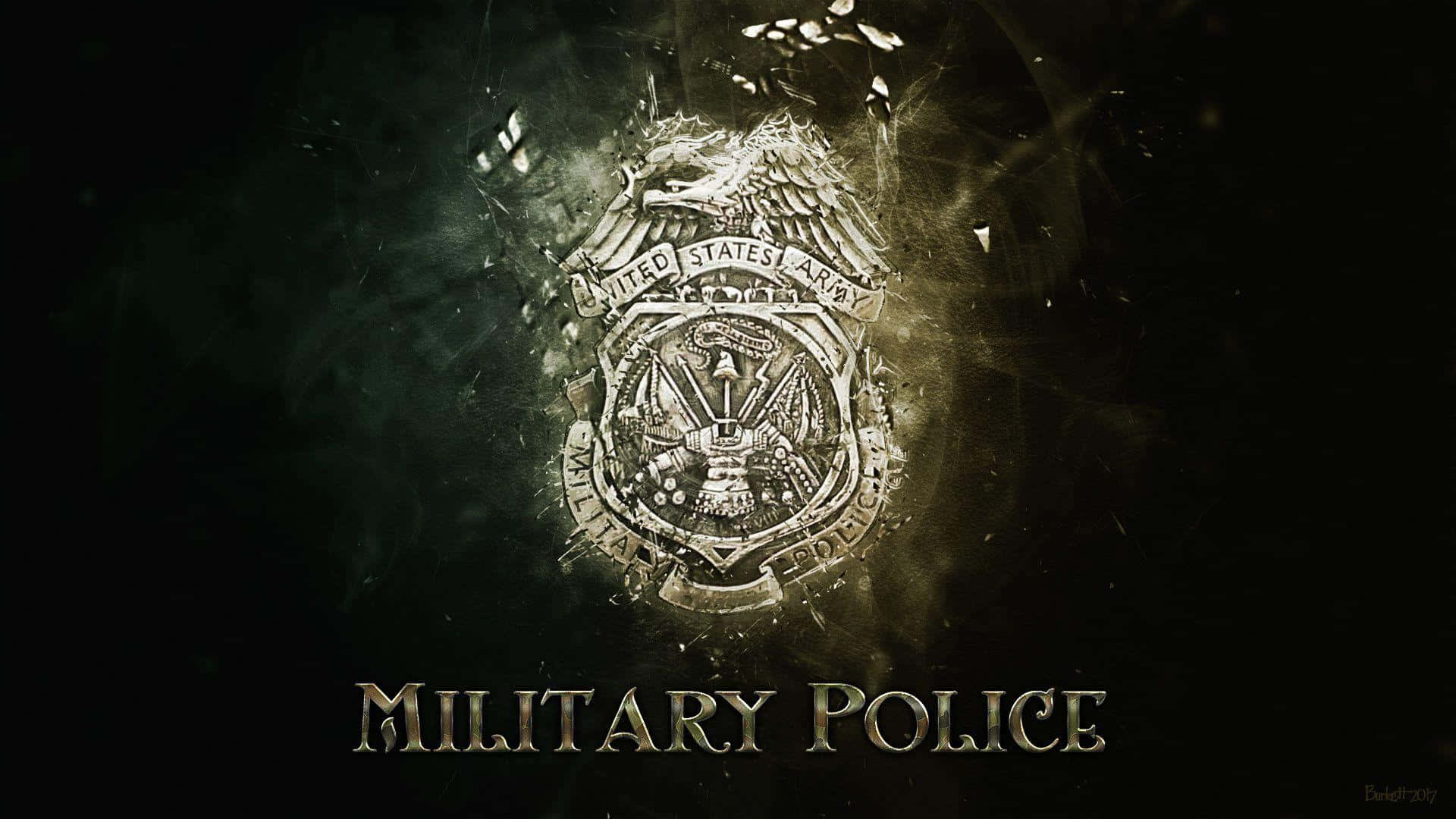 U S Military Police Badge Wallpaper Background