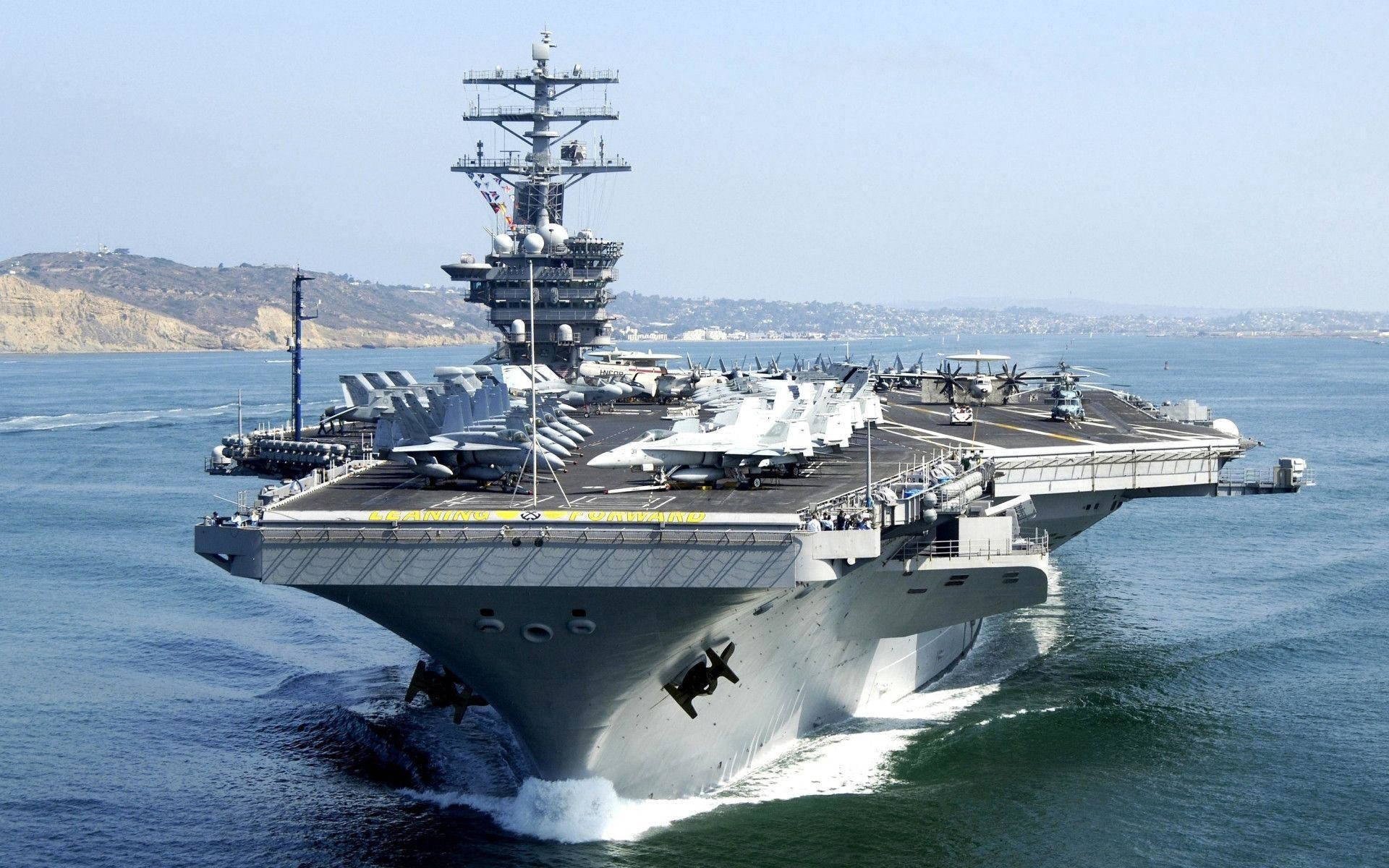 U S Navy Aircraft Carrier Full Of Planes