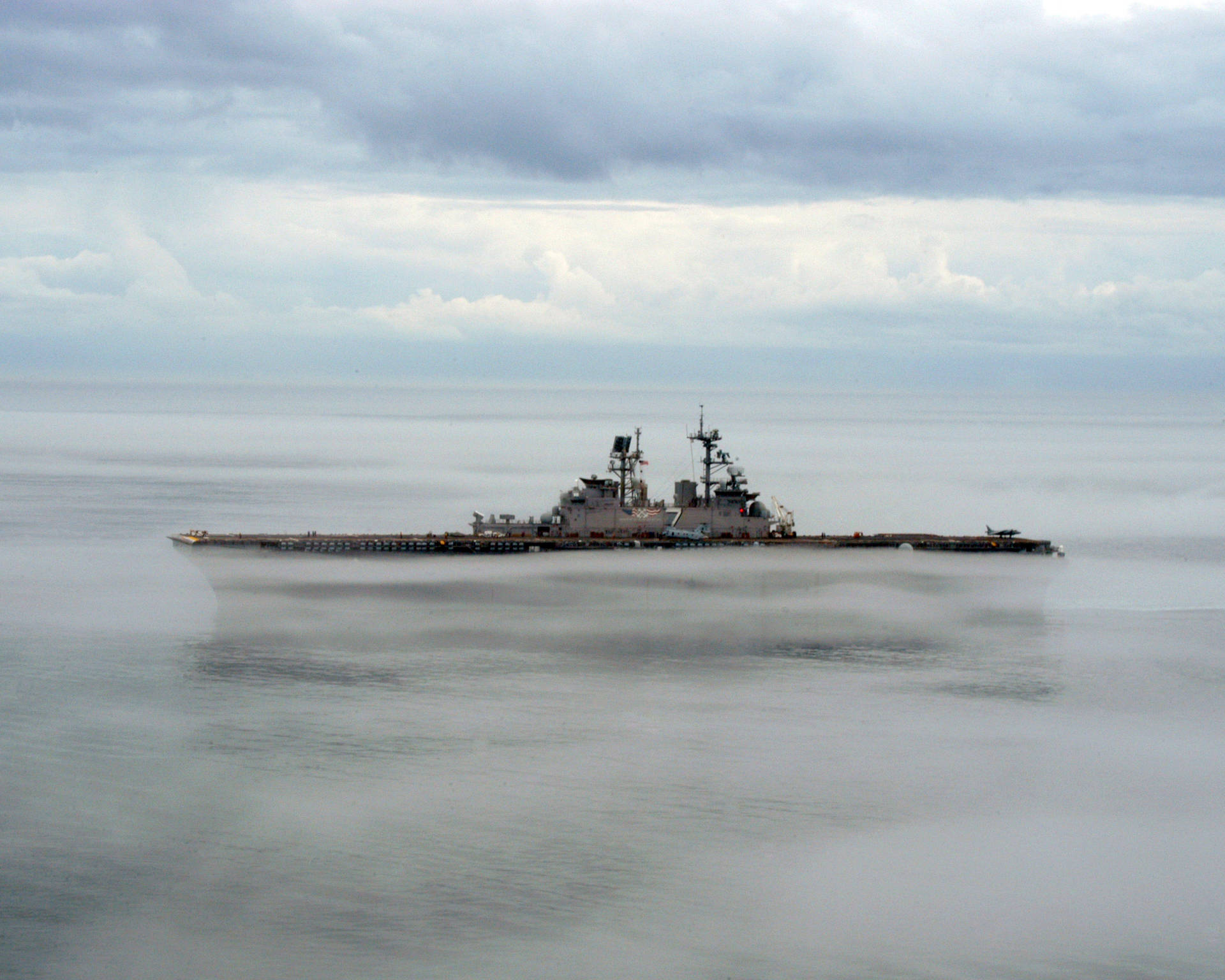 U S Navy Assault Ship At Sea