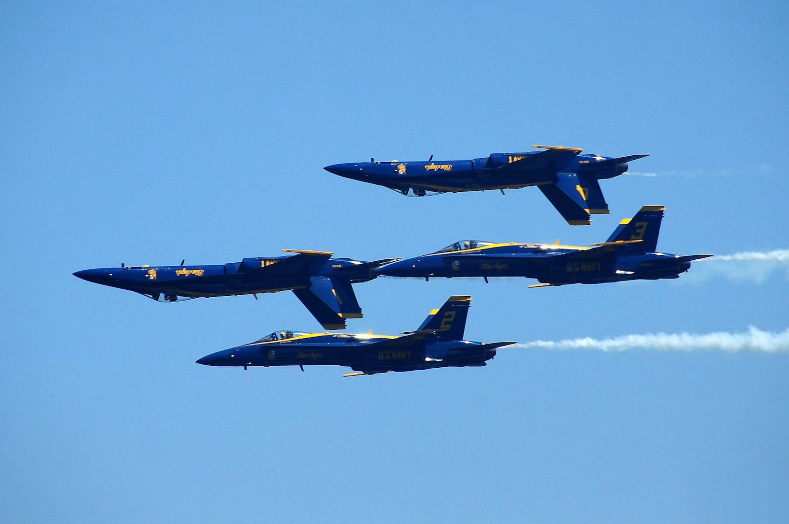 U S Navy Blue Angels Jets Flying Background