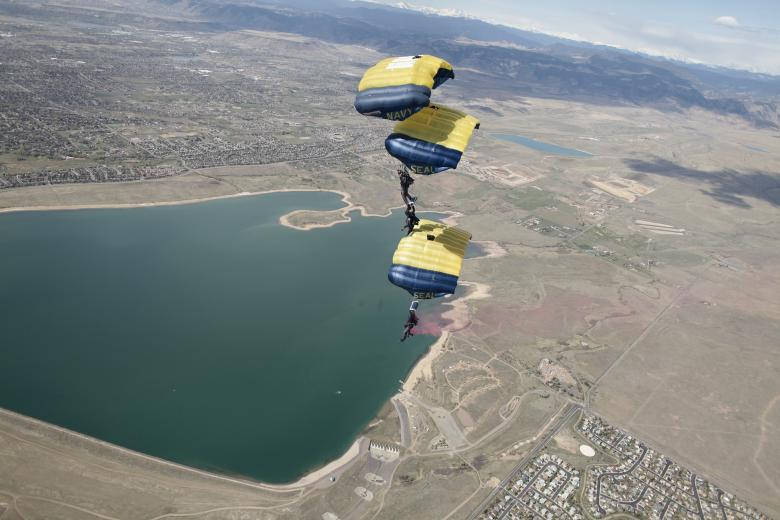 U S Navy Blue Angels Parachuters Background
