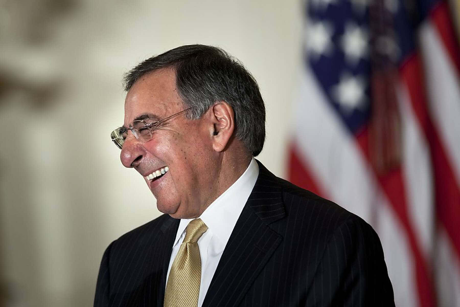 U.s. Secretary Of Defense Leon Panetta Grinning Background