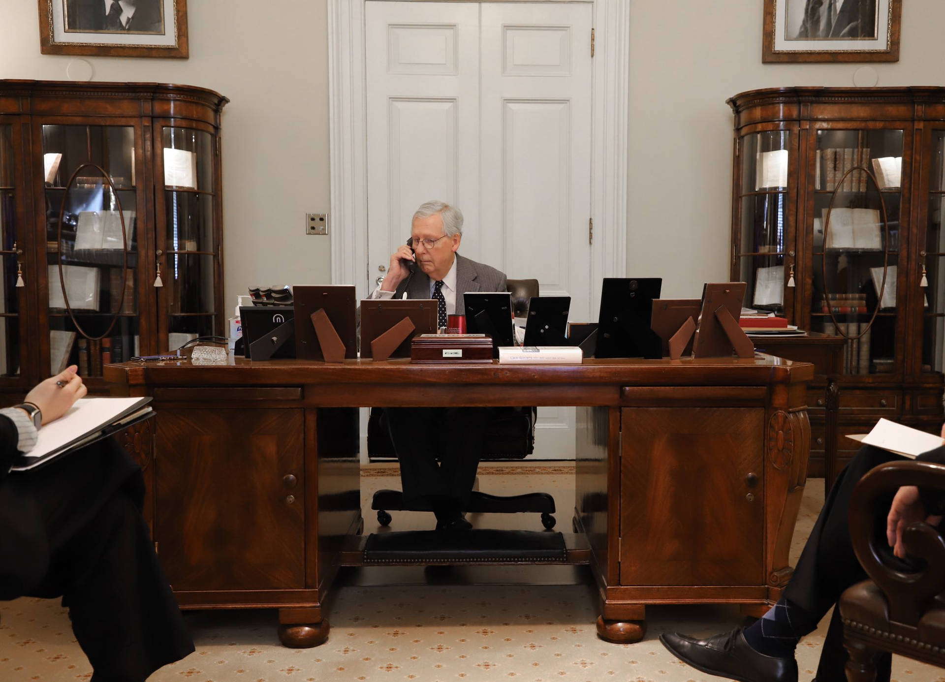 U.s. Senate Majority Leader Mitch Mcconnell Engaged In Official Duties