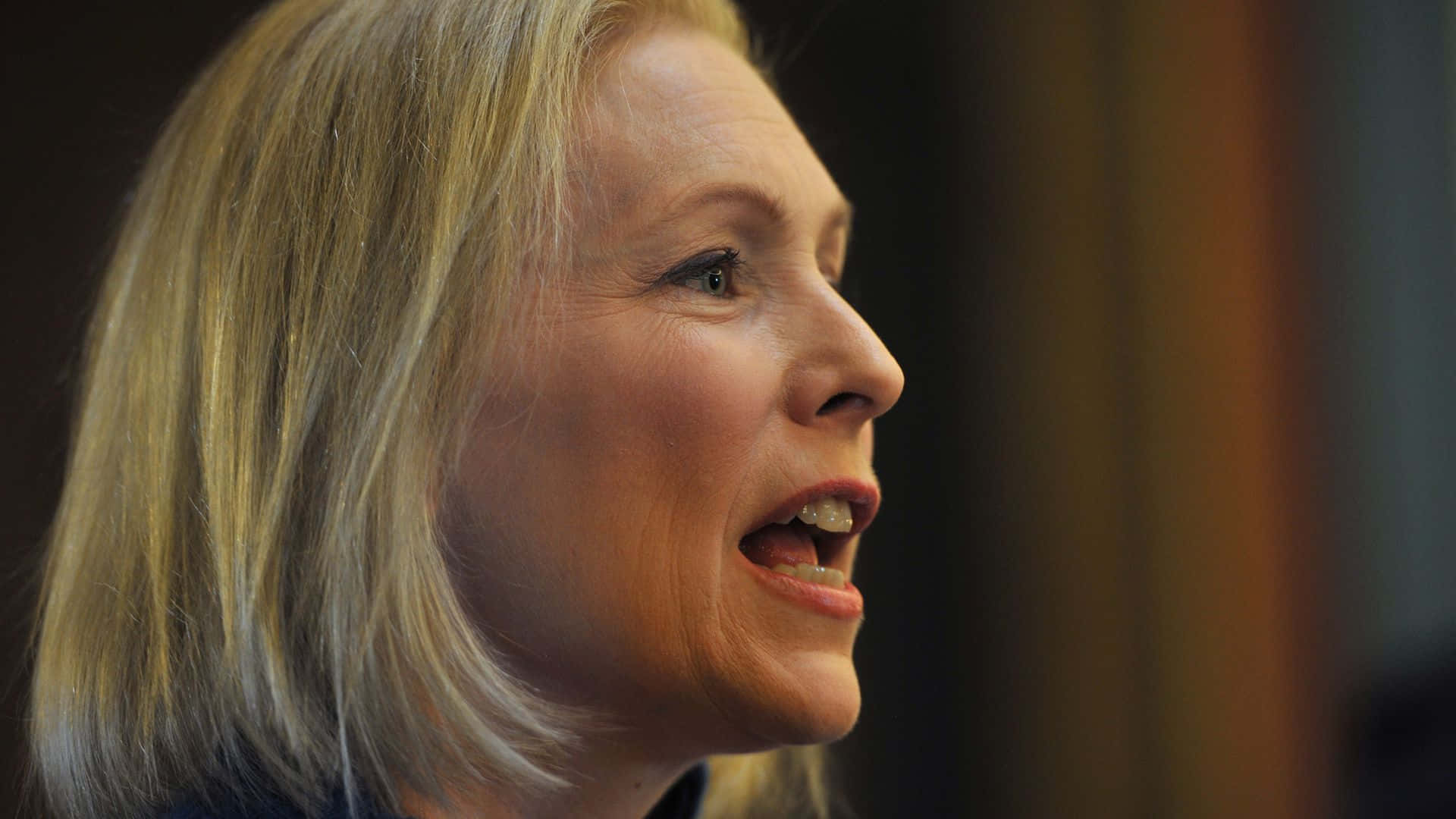 U.s. Senator Kirsten Gillibrand In Profile View Background