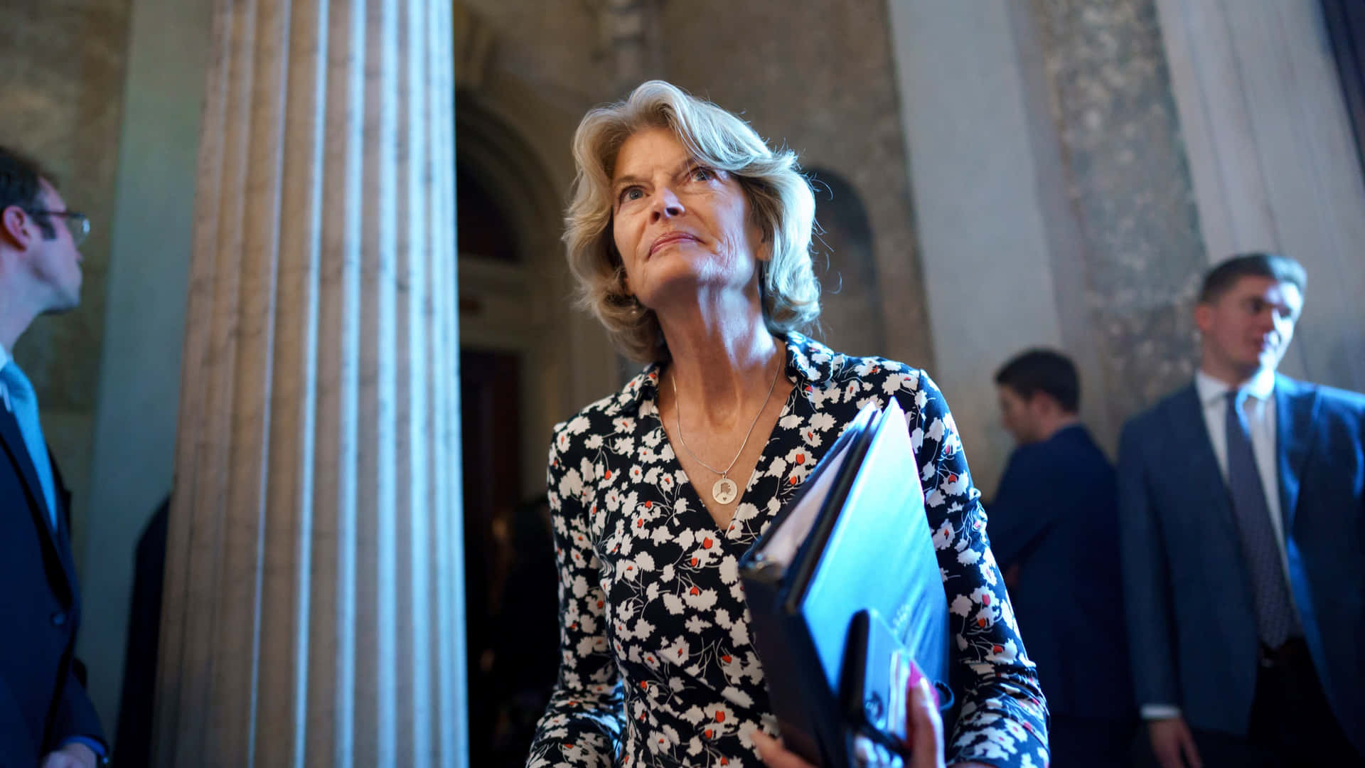 U.s. Senator Lisa Murkowski In Motion Background