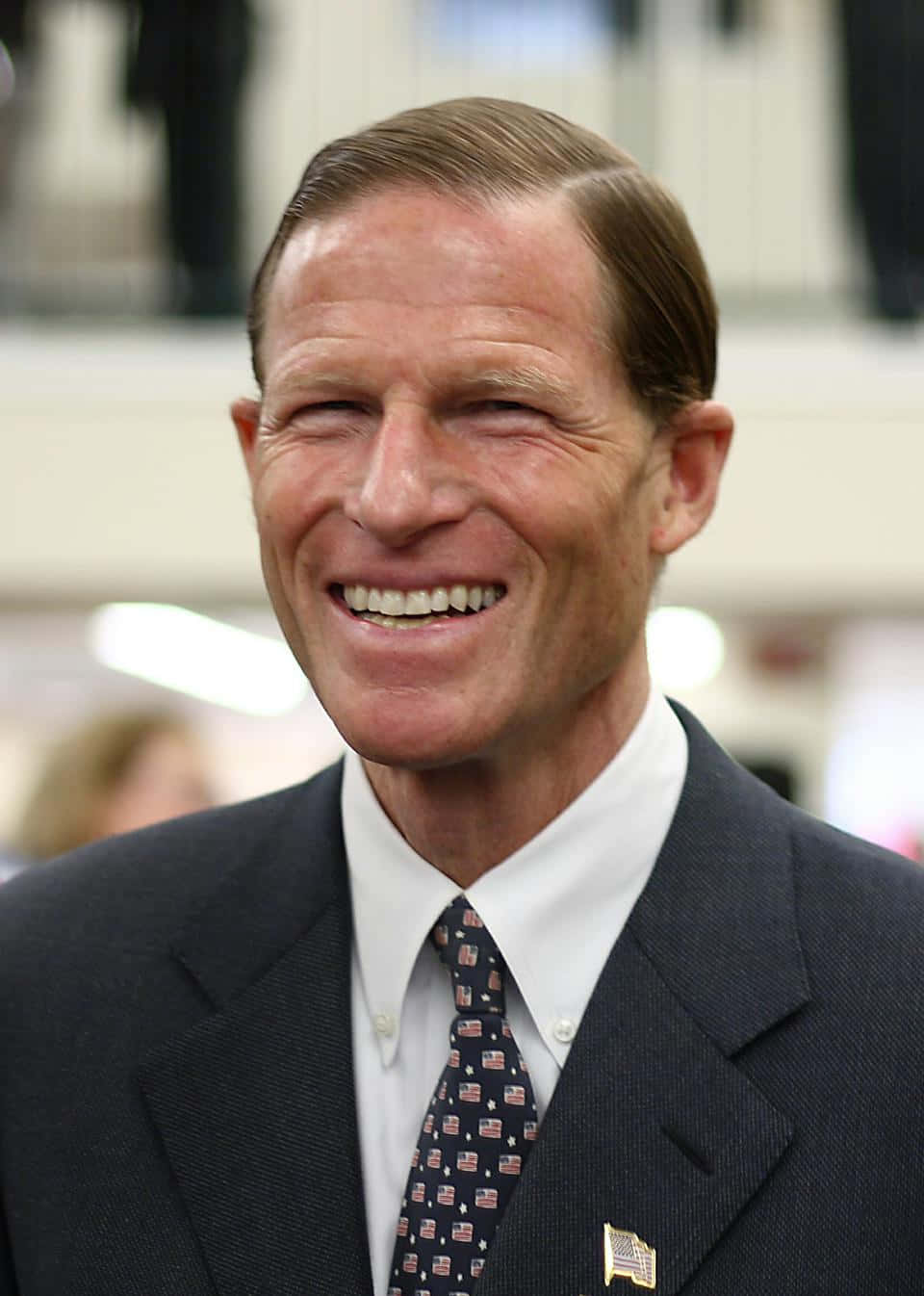 U.s. Senator Richard Blumenthal Speaking On Phone With A Smile