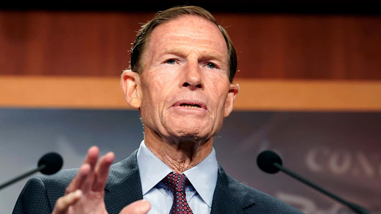 U.s. Senator Richard Blumenthal Speaking Publicly Background