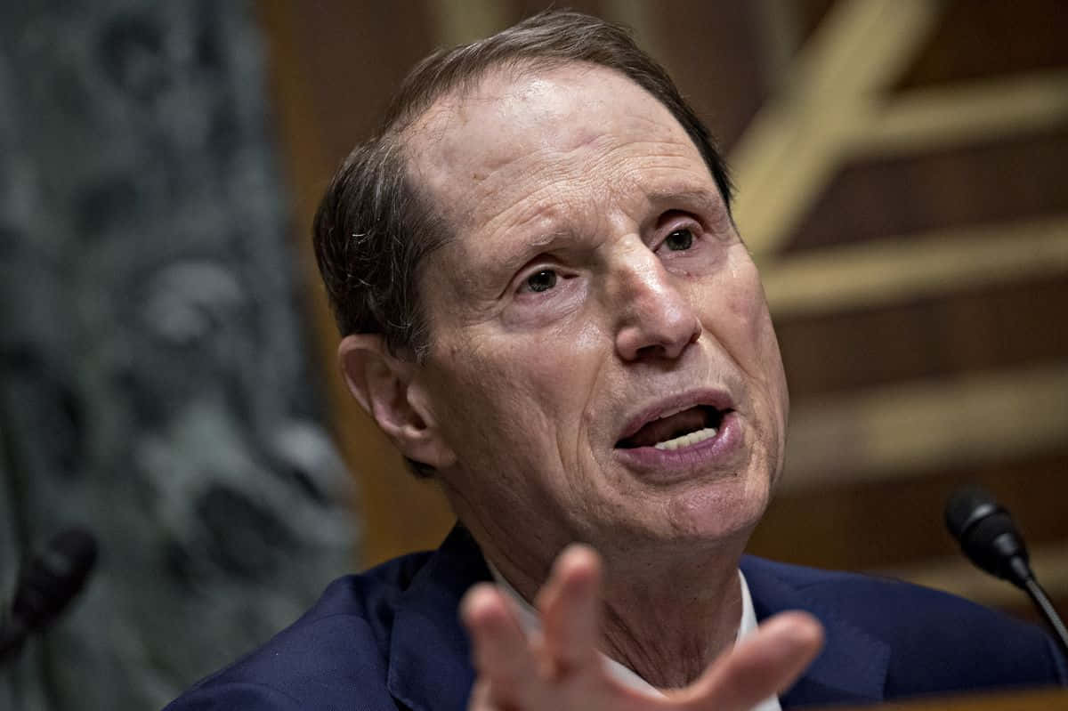 U.s. Senator Ron Wyden In Mid-discussion Background