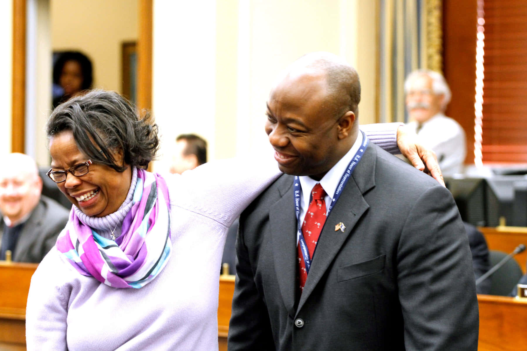 U.s. Senator Tim Scott With Frances Scott At A Public Event