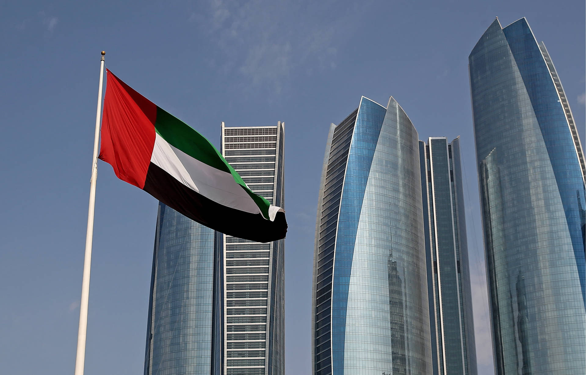 Uae Flag At Full Mast