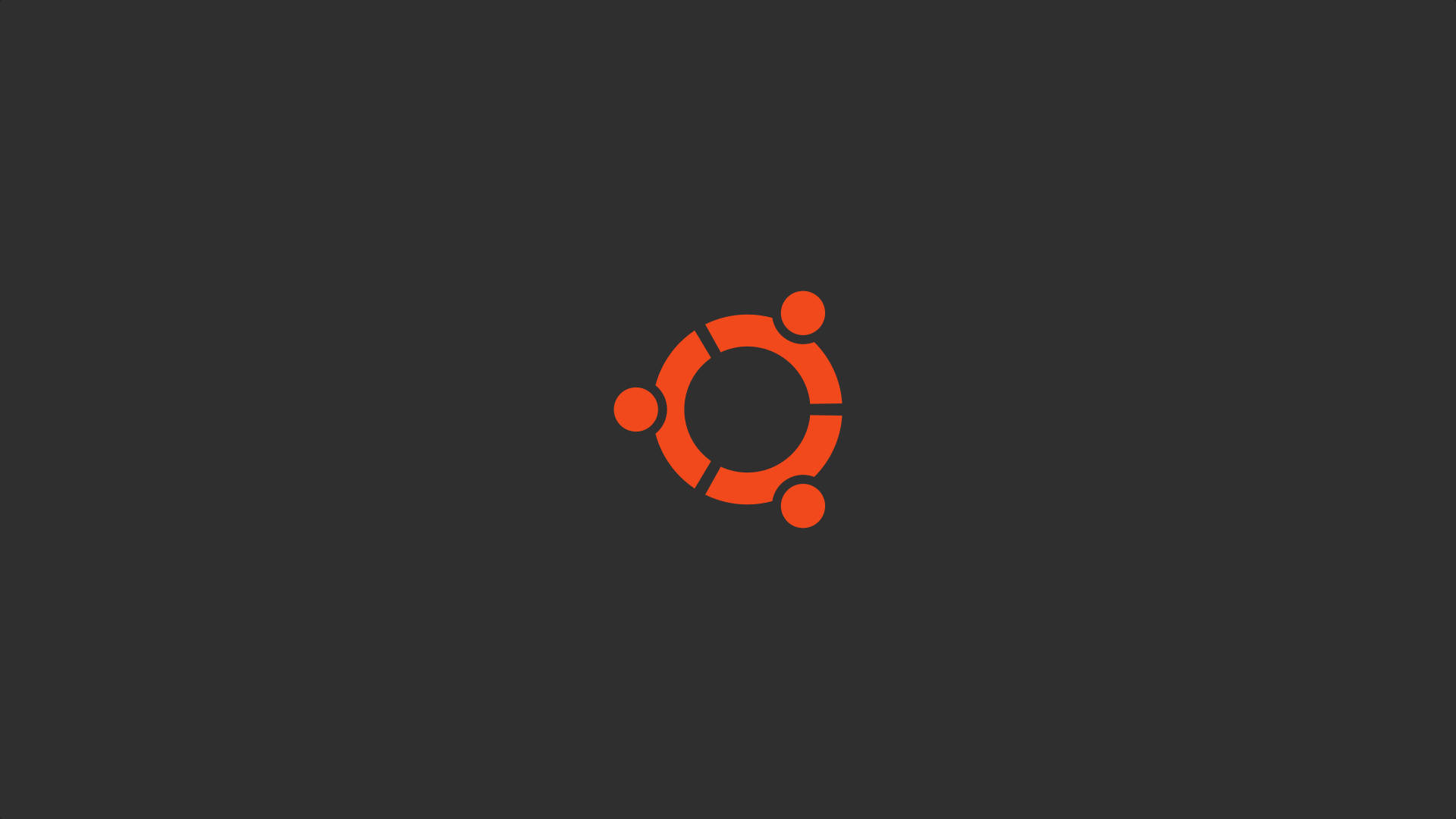 Ubuntu Orange Circle Logo Background