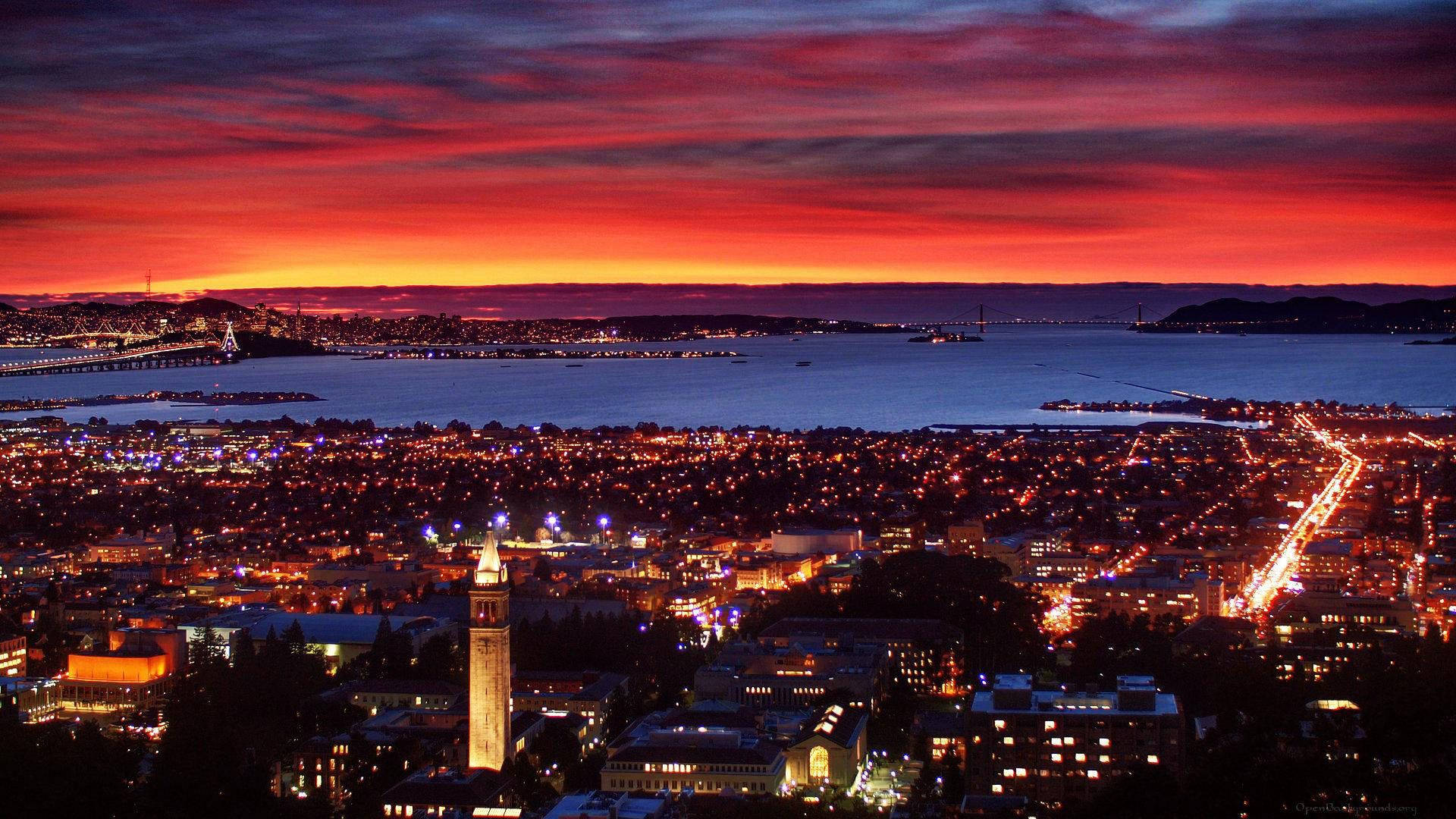 Ucb Night Skyline Background