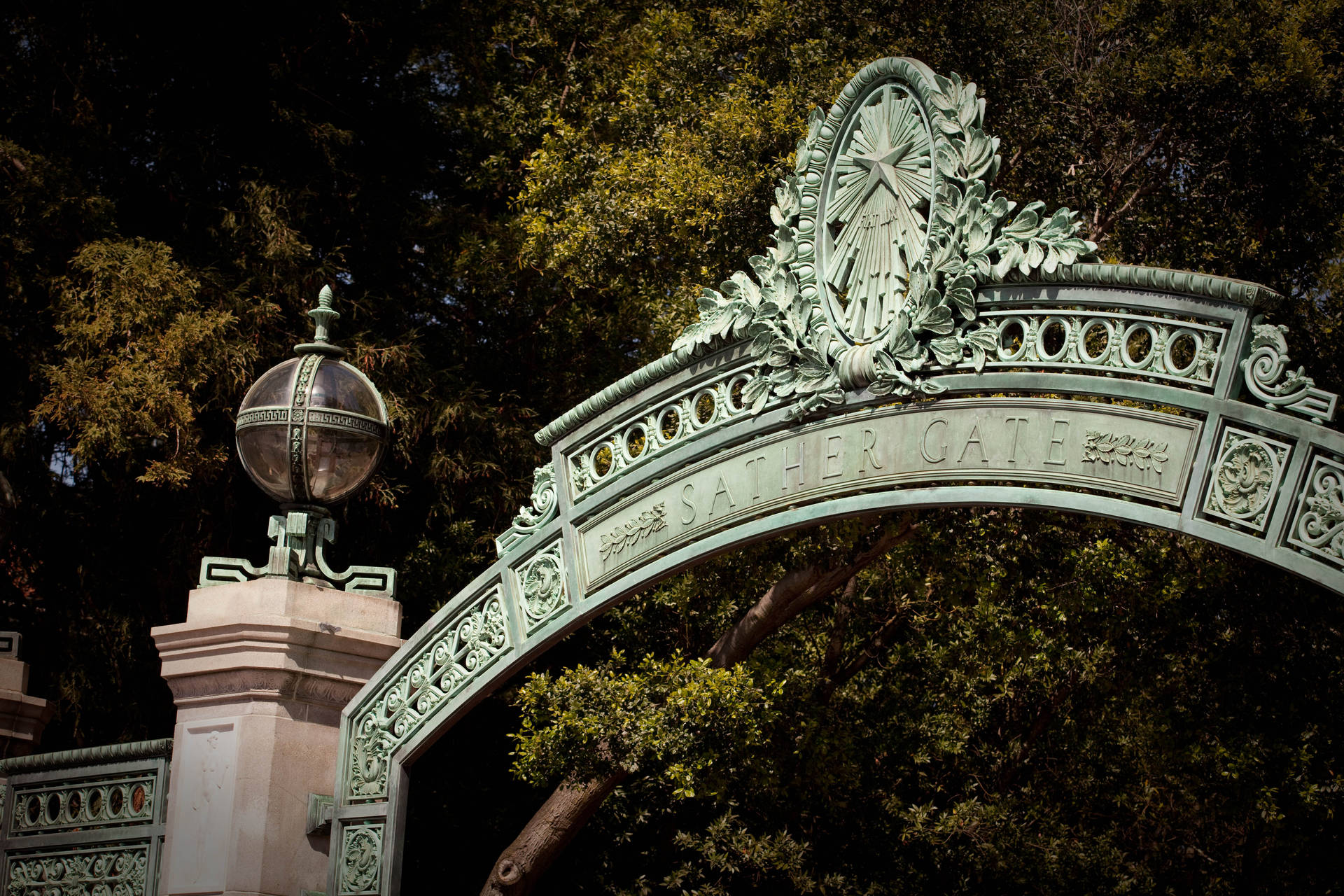 Ucb Sather Gate Close-up Background