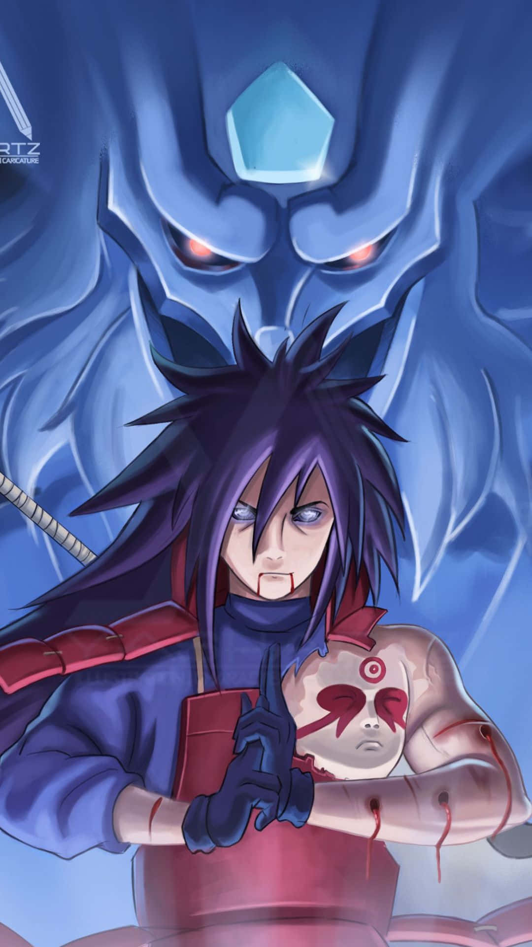 Uchiha Iphone The Perfect Combination Of Technology And Tradition Background