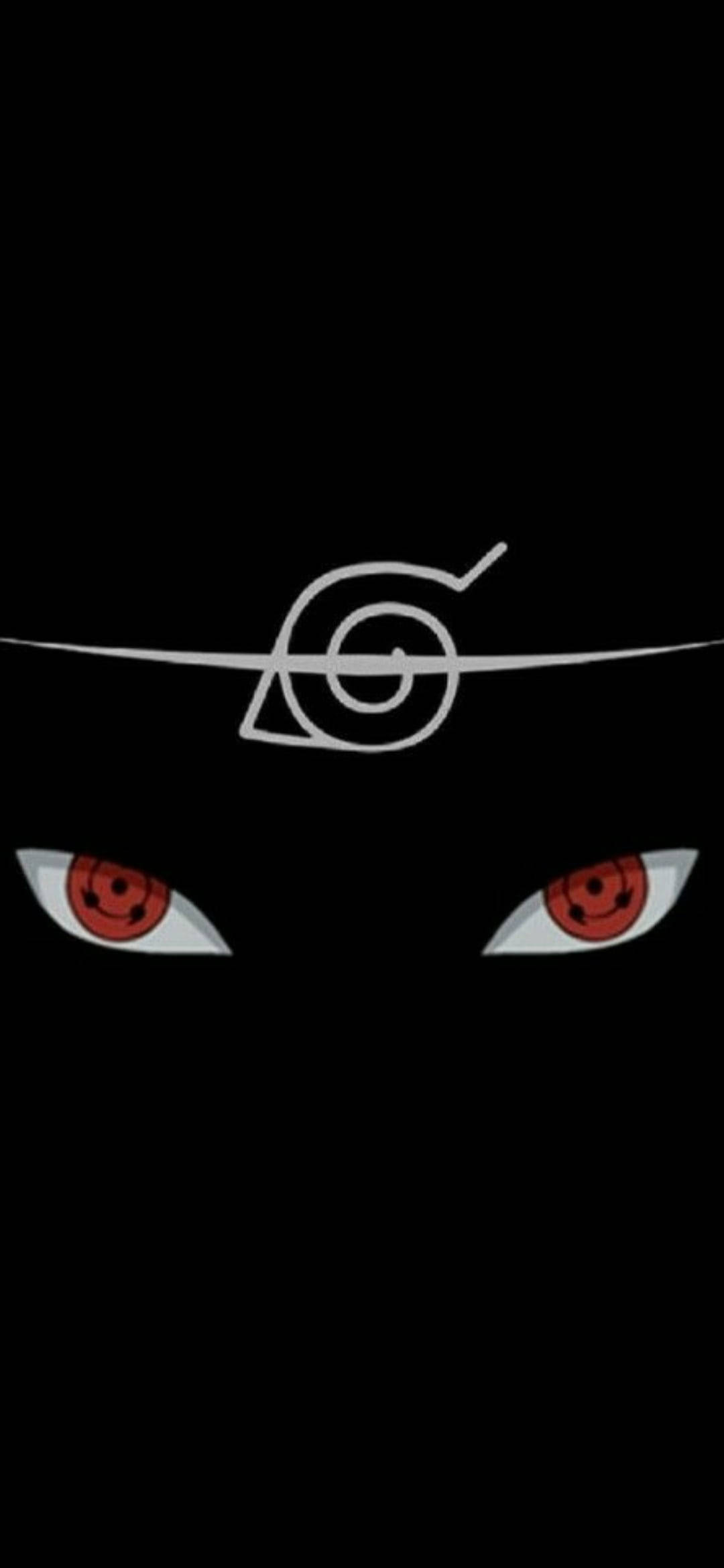 Uchiha Itachi Pfp Sharingan And Konoha Symbol Background