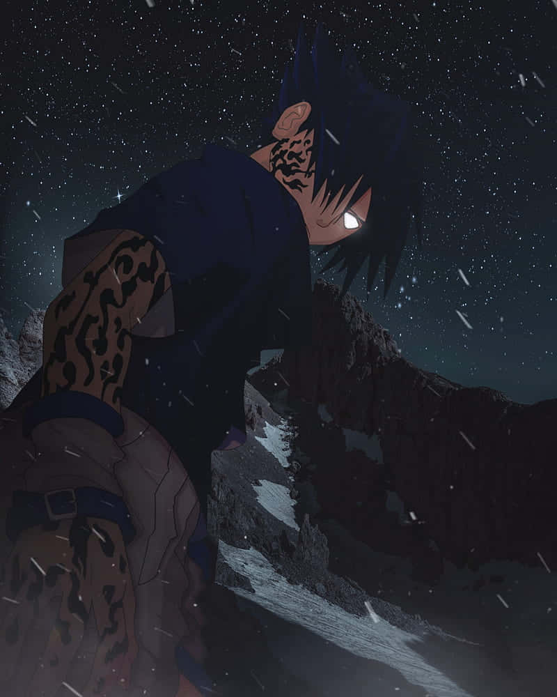 Uchiha Sasuke In Full Battle Mode Background