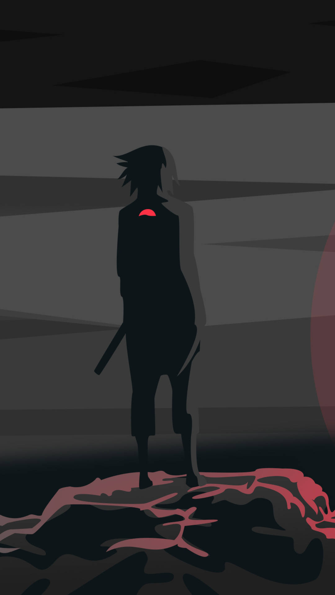 Uchiha Sasuke Naruto Iphone Vector Art Background