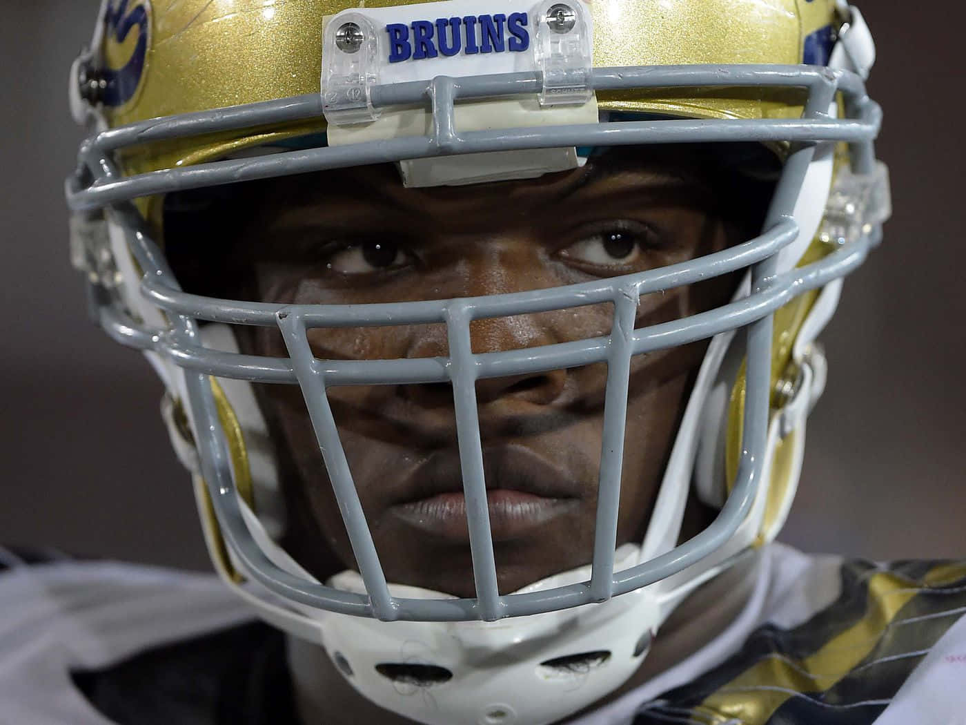 Ucla Bruins Kenny Clark Extreme Close Up Shot Background