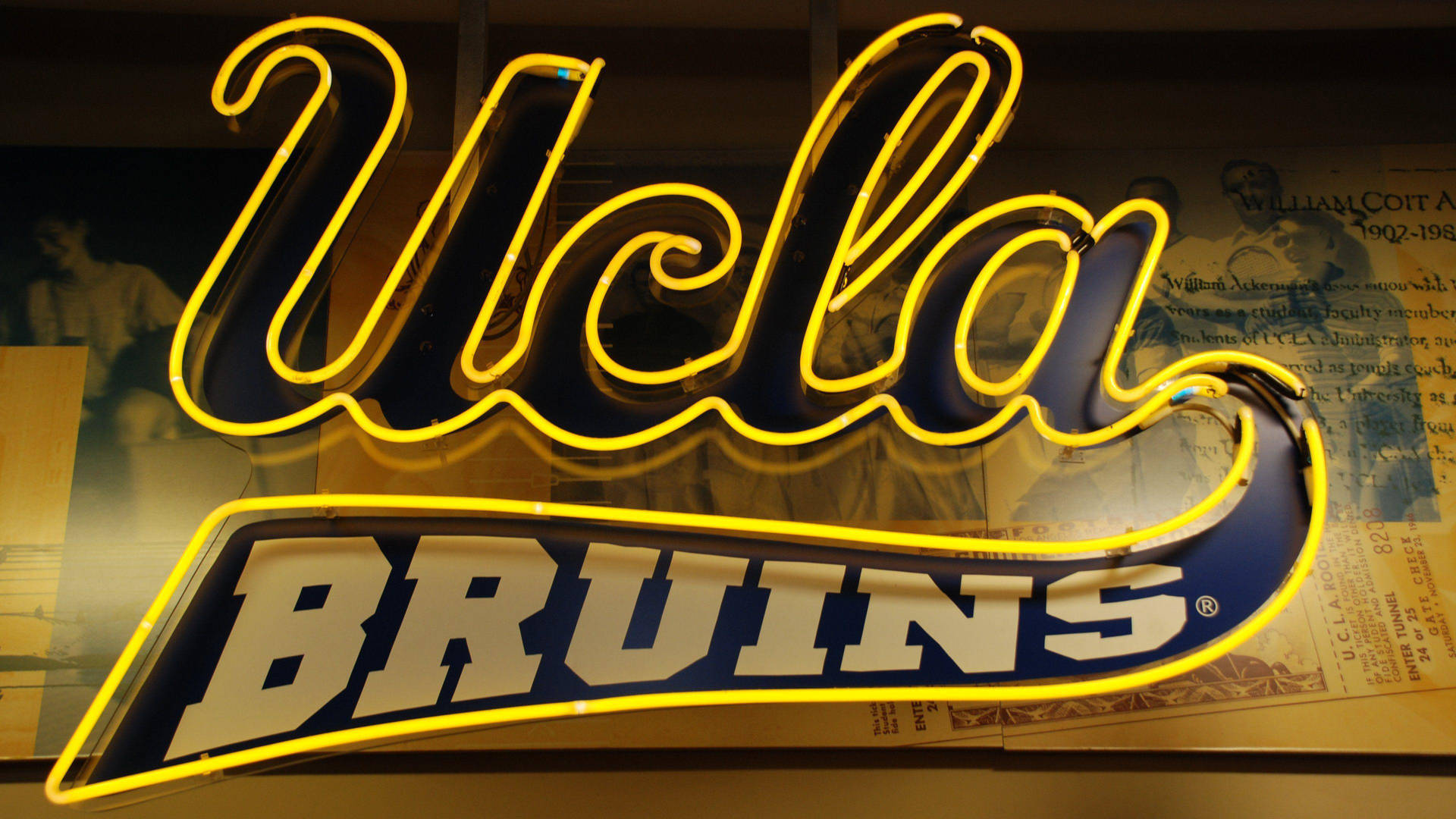 Ucla Bruins Neon Lights Background