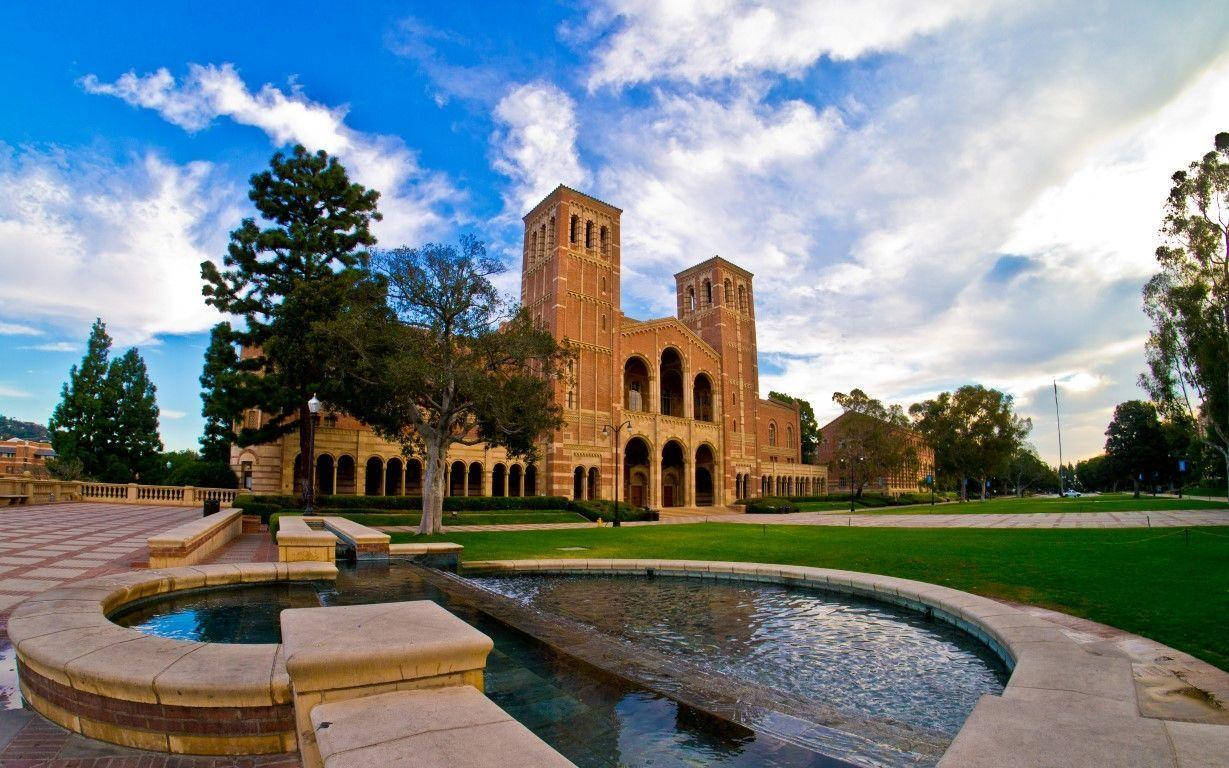 Ucla Royce Hall Fountain Background