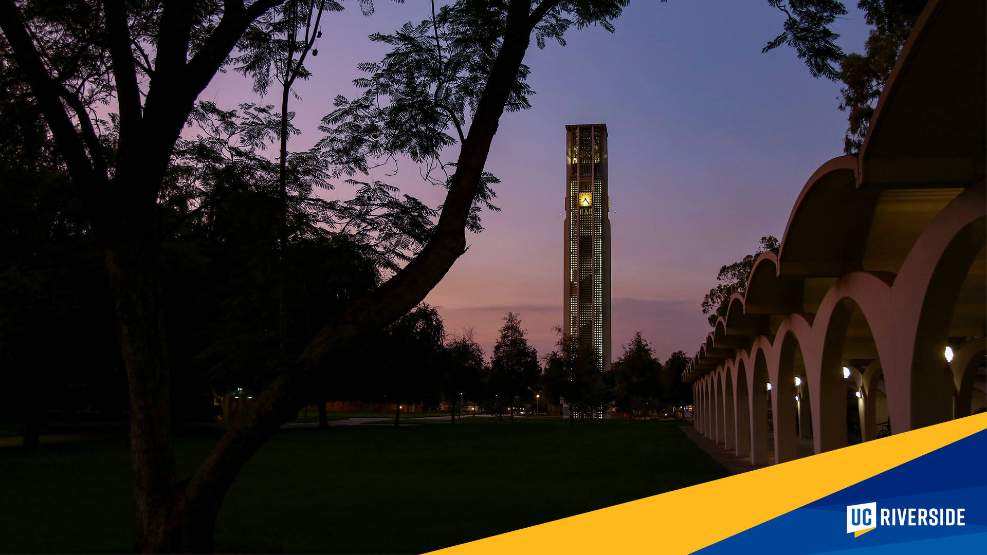 Ucr Bell Tower At Sundown