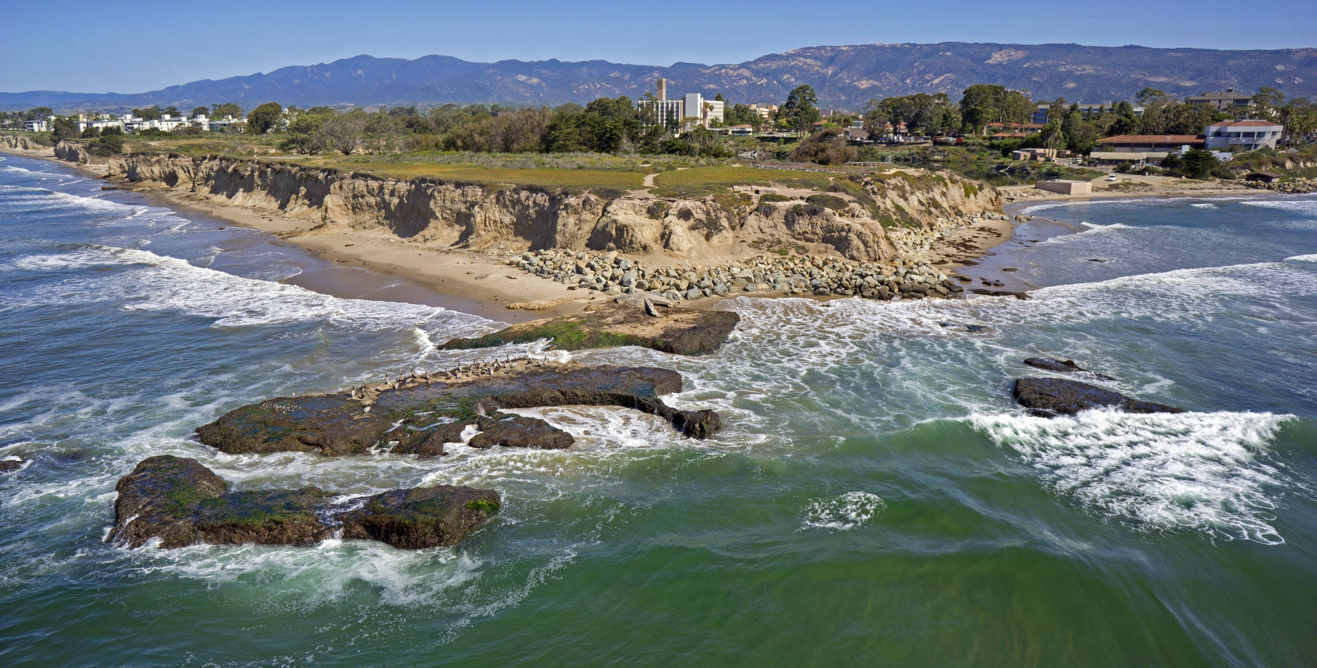 Ucsb Campus Rocky Shore Background