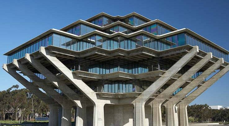 Ucsd Building Blue Sky Background