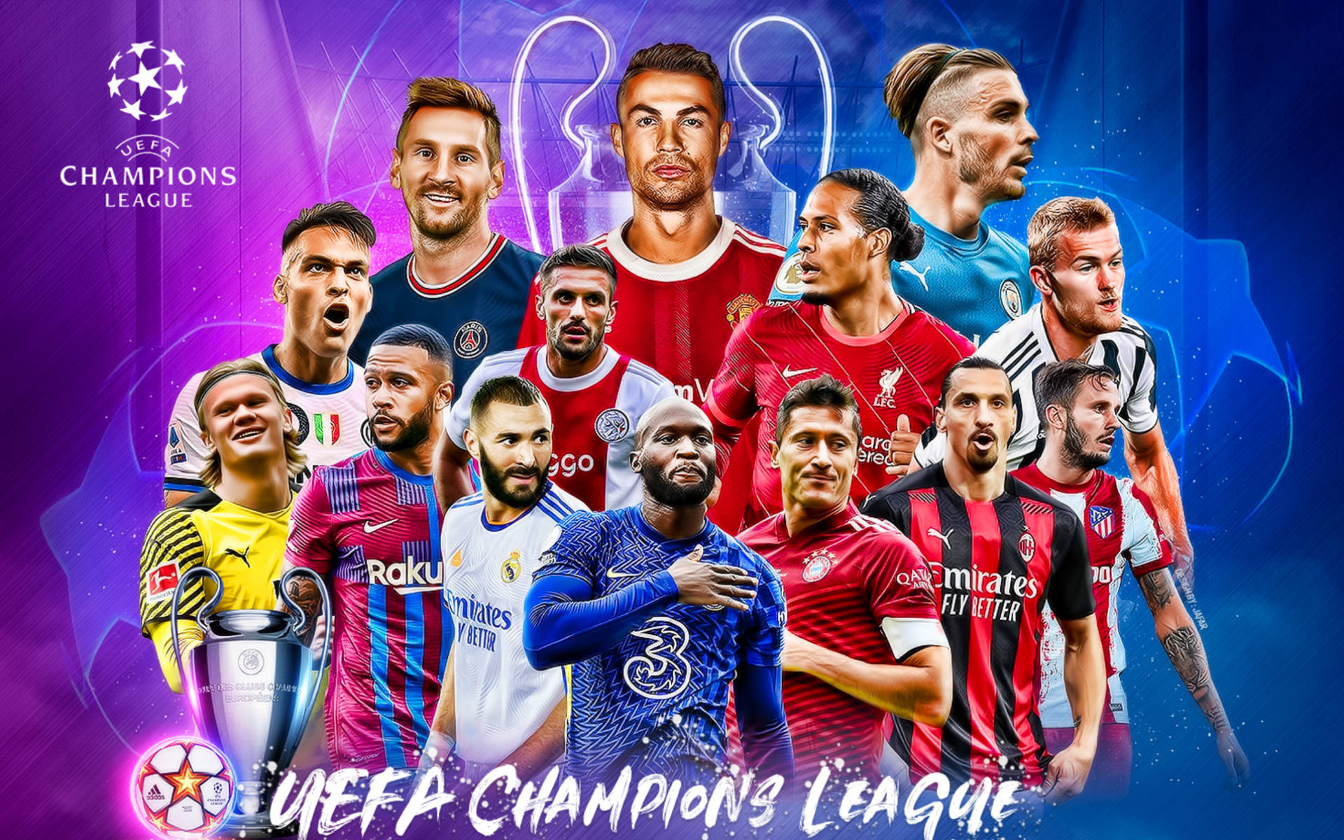Uefa Champions League Football Stars Art