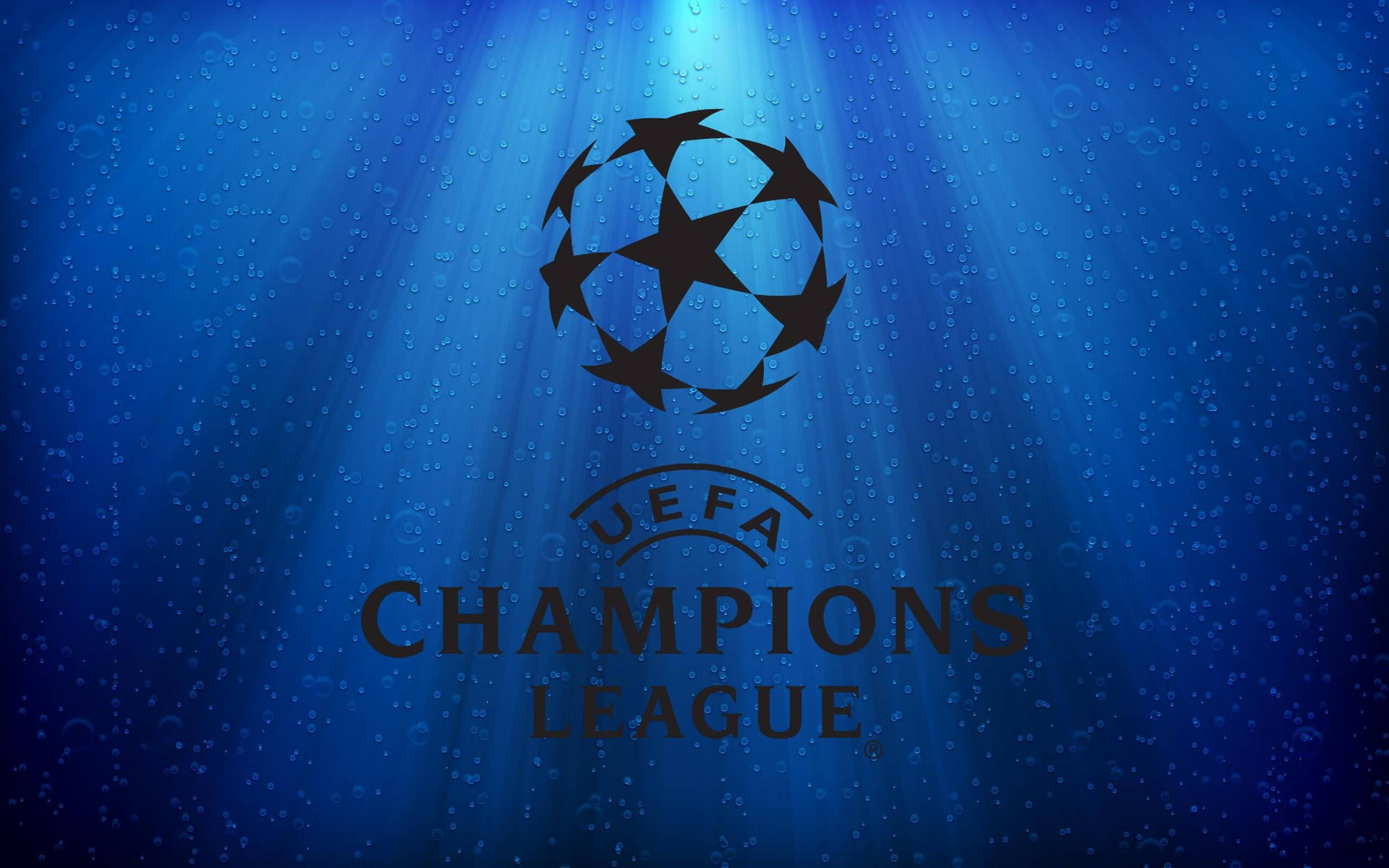Uefa Champions League In Blue Rain Drop