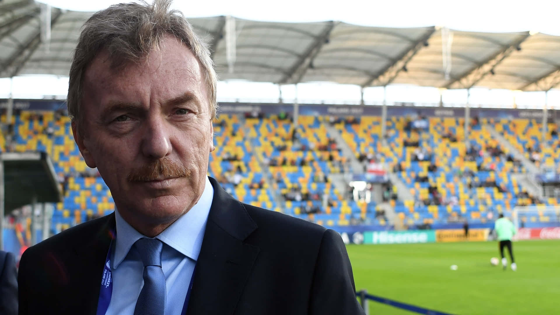 Uefa Vice President Zbigniew Boniek Black Blazer And The Stands