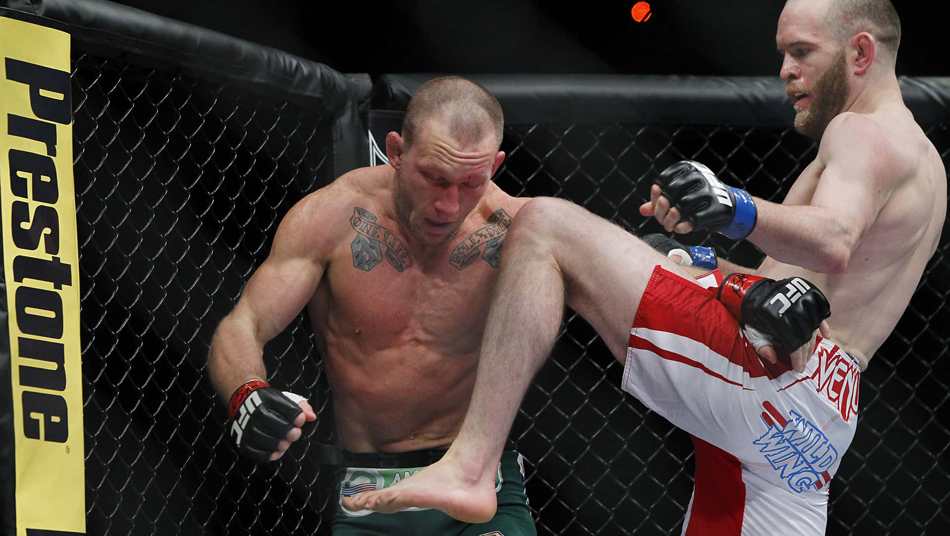 Ufc 160 Gray Maynard Kneed By T.j. Grant By Background