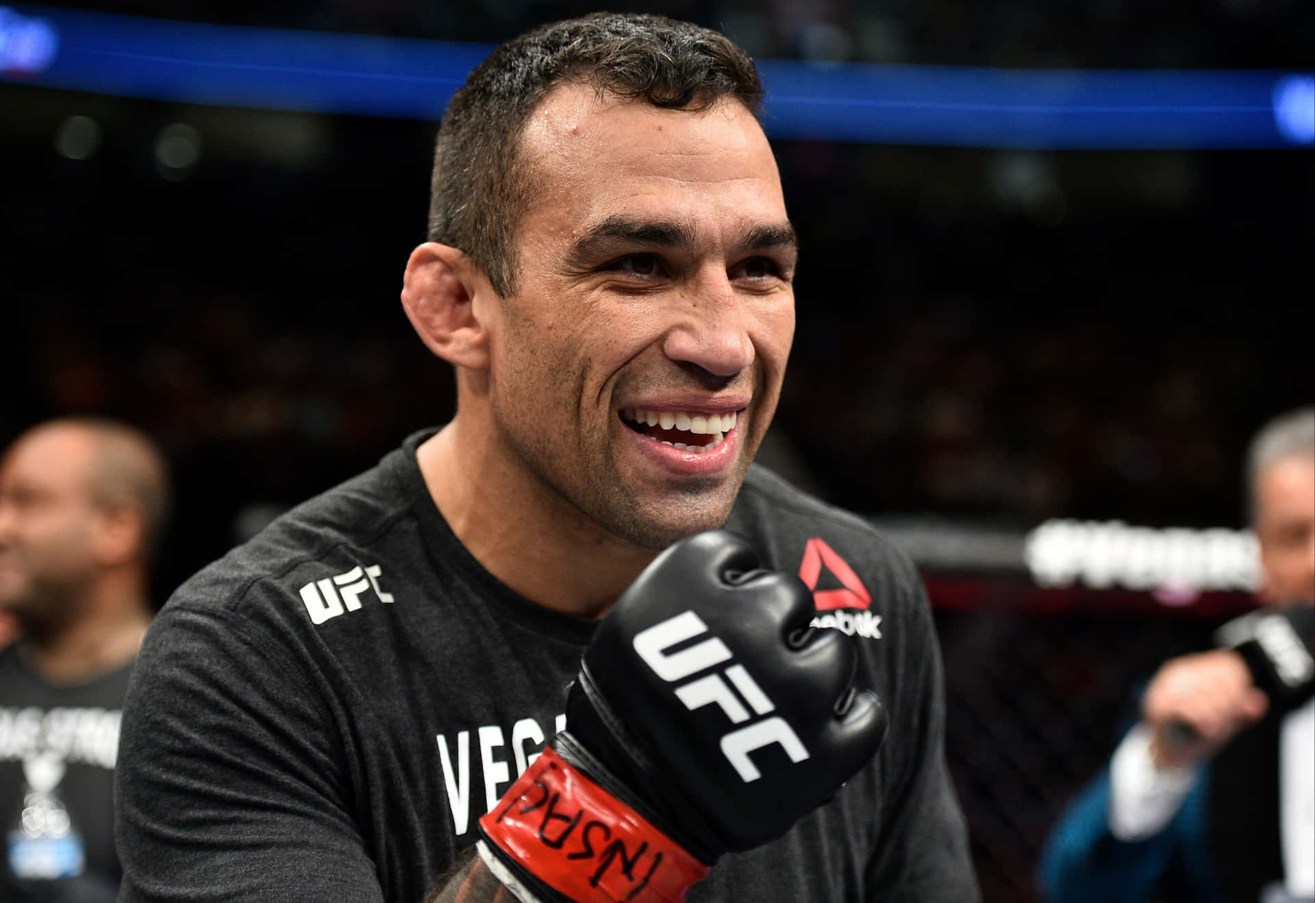 Ufc Champion Fabricio Werdum Celebrating His Victory Background