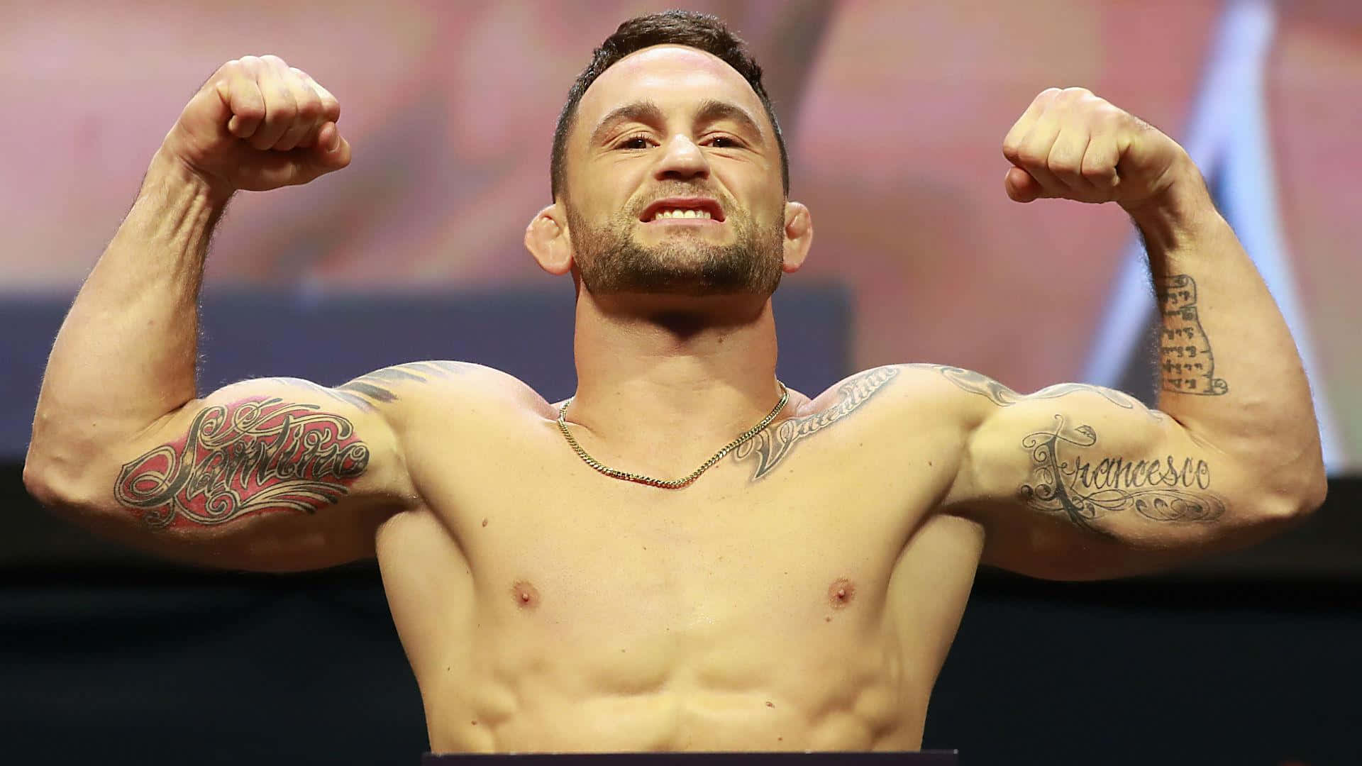 Ufc Champion Frankie Edgar In Action Background