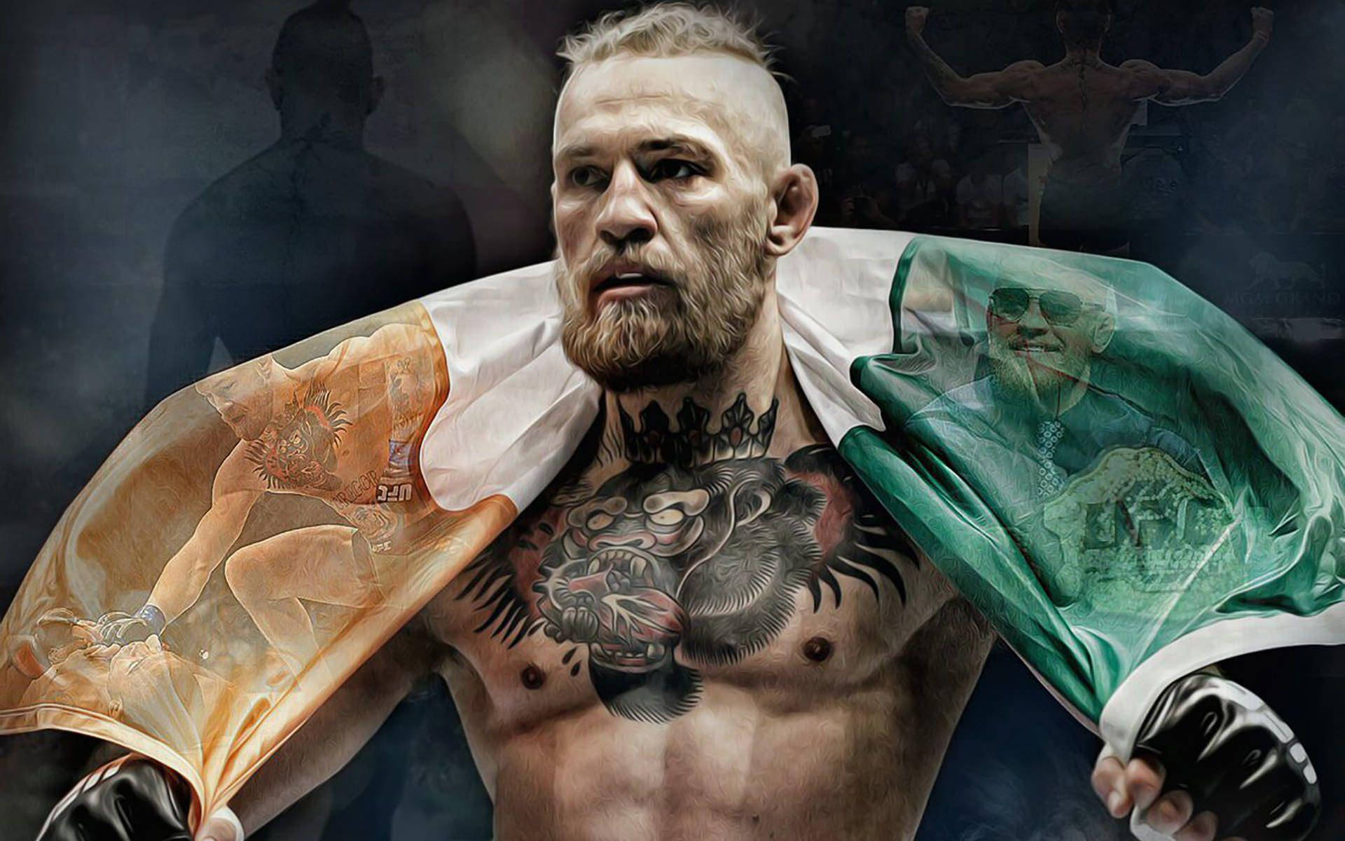 Ufc Conor Mcgregor Flag Banner Background