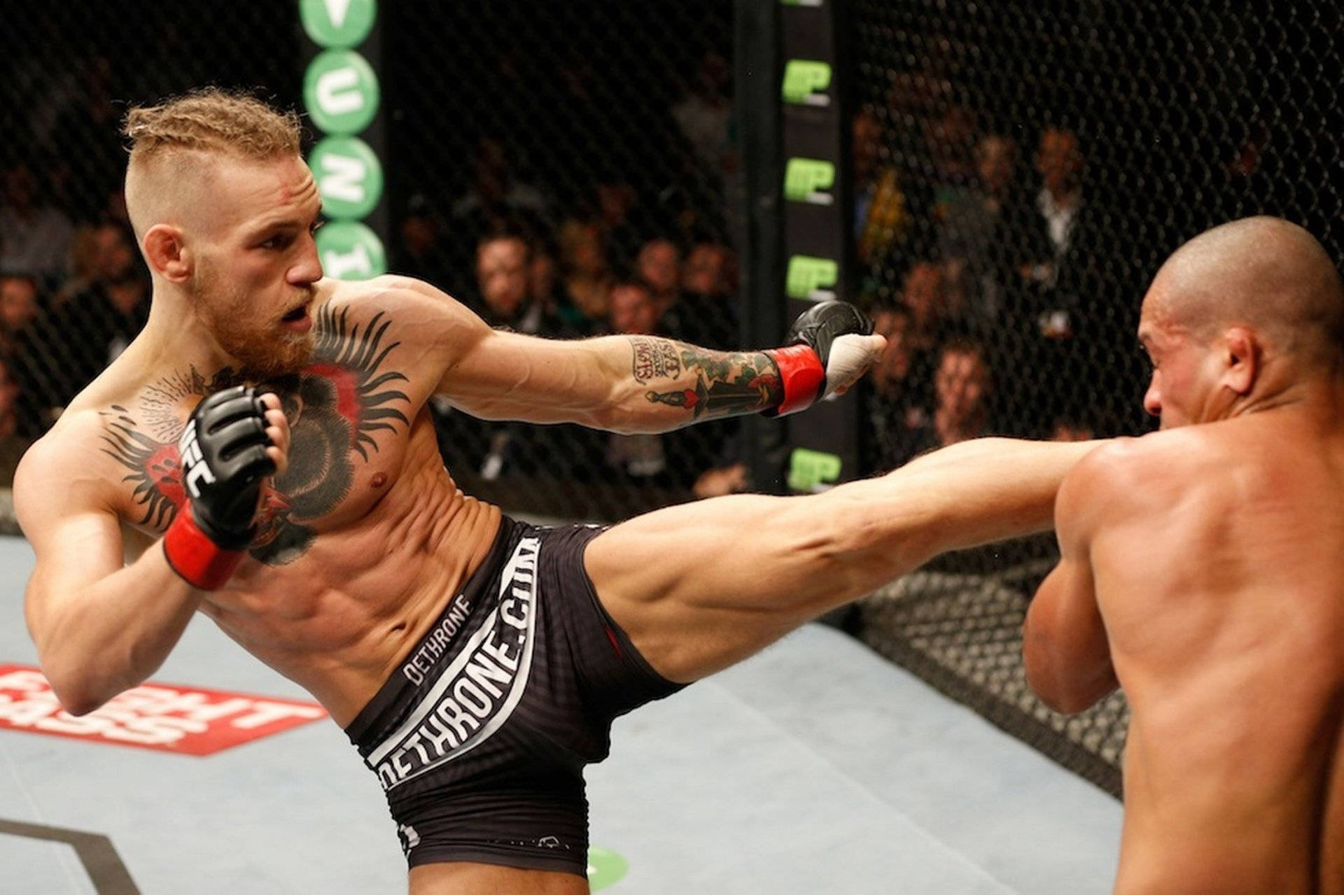 Ufc Fight Night Mcgregor Versus Siver 4k Background