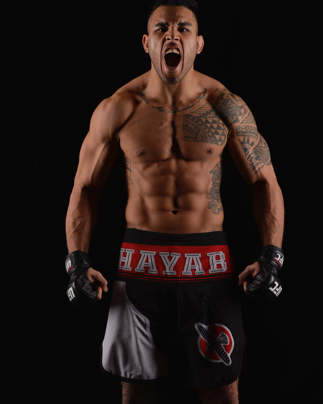 Ufc Fighter Brad Tavares With Black Backdrop Background