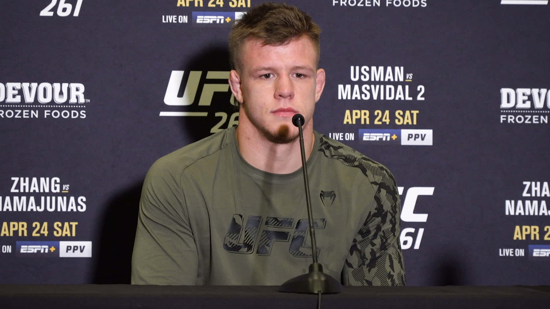 Ufc Fighter Jimmy Crute With Microphone Background