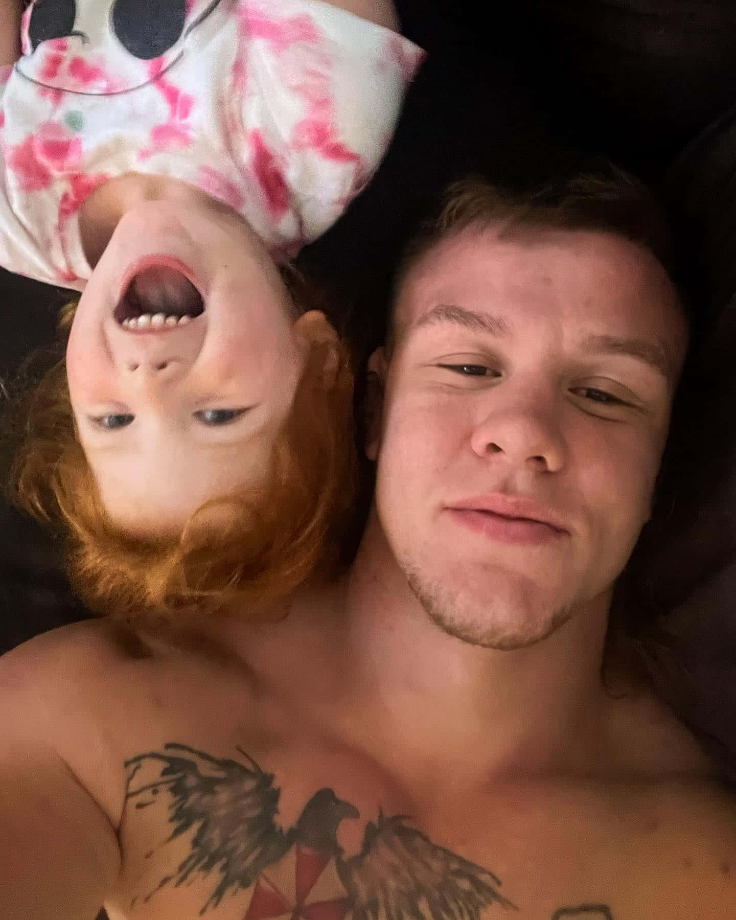 Ufc Fighter Jimmy Crute With Smiling Child Background