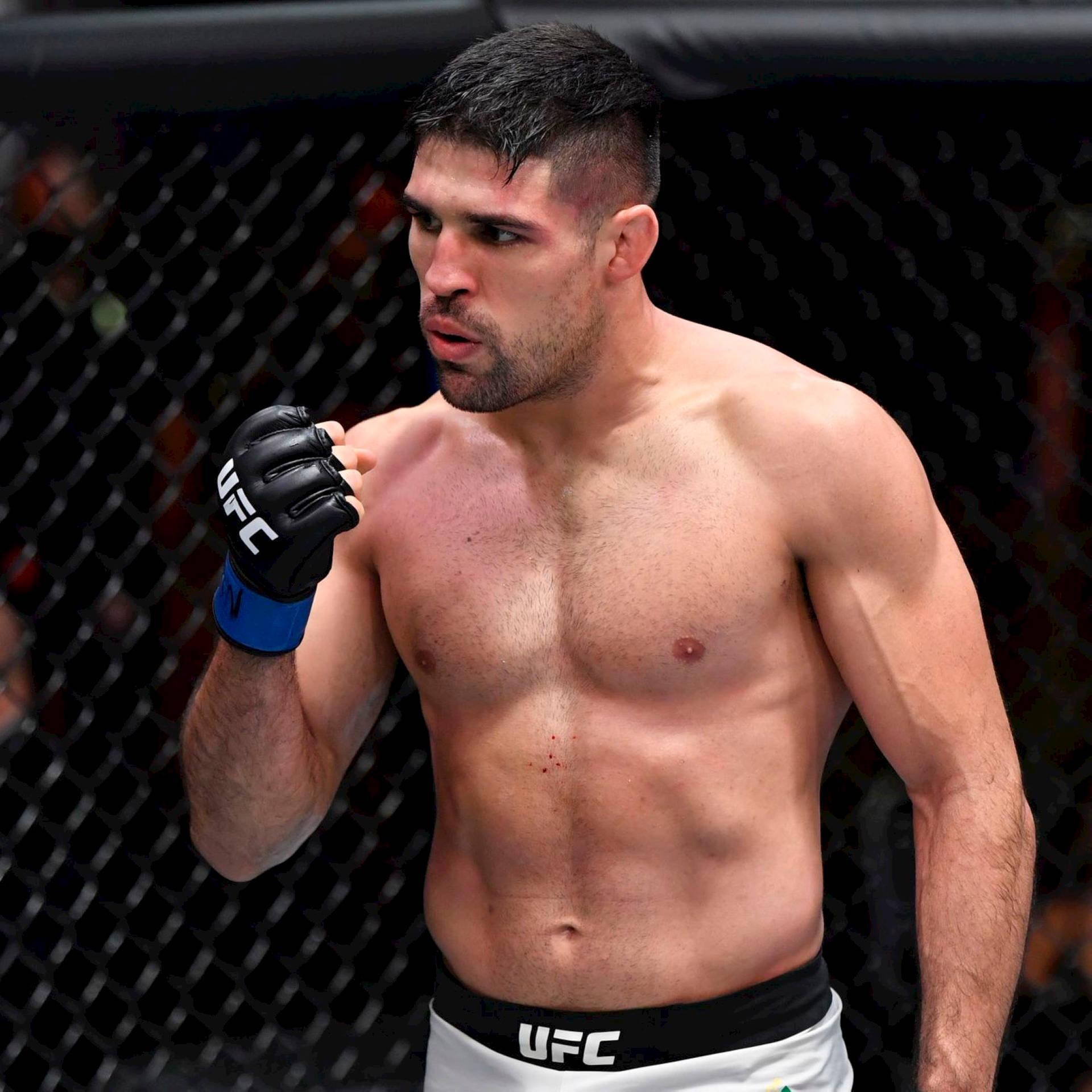 Ufc Fighter Vicente Luque In The Ring Background