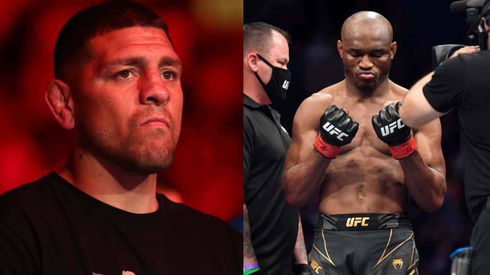 Ufc Fighters Kamaru Usman And Nick Diaz Background