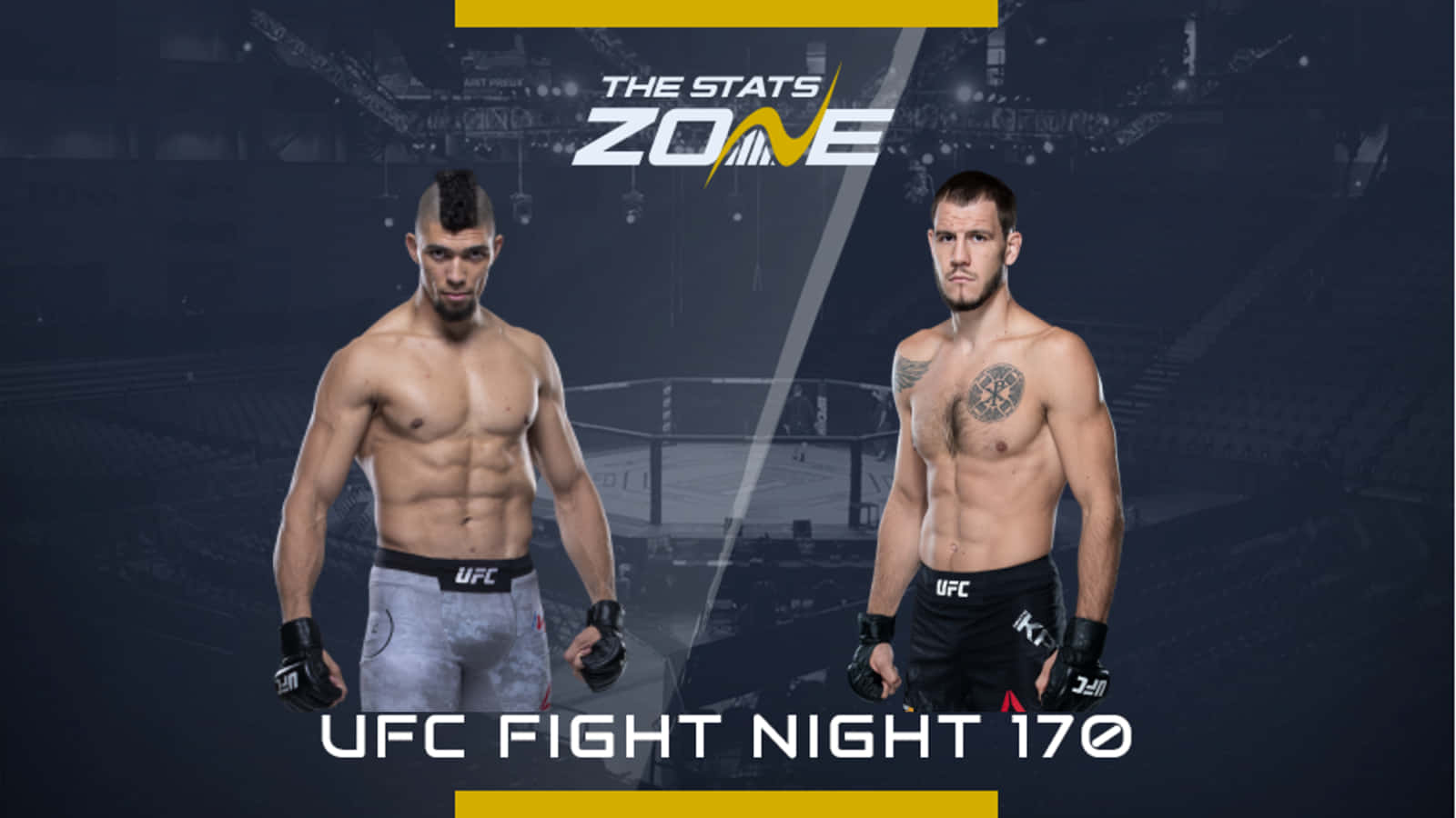 Ufc Fighters Nikita Krylov And Johnny Walker During Pre-fight Faceoff Background
