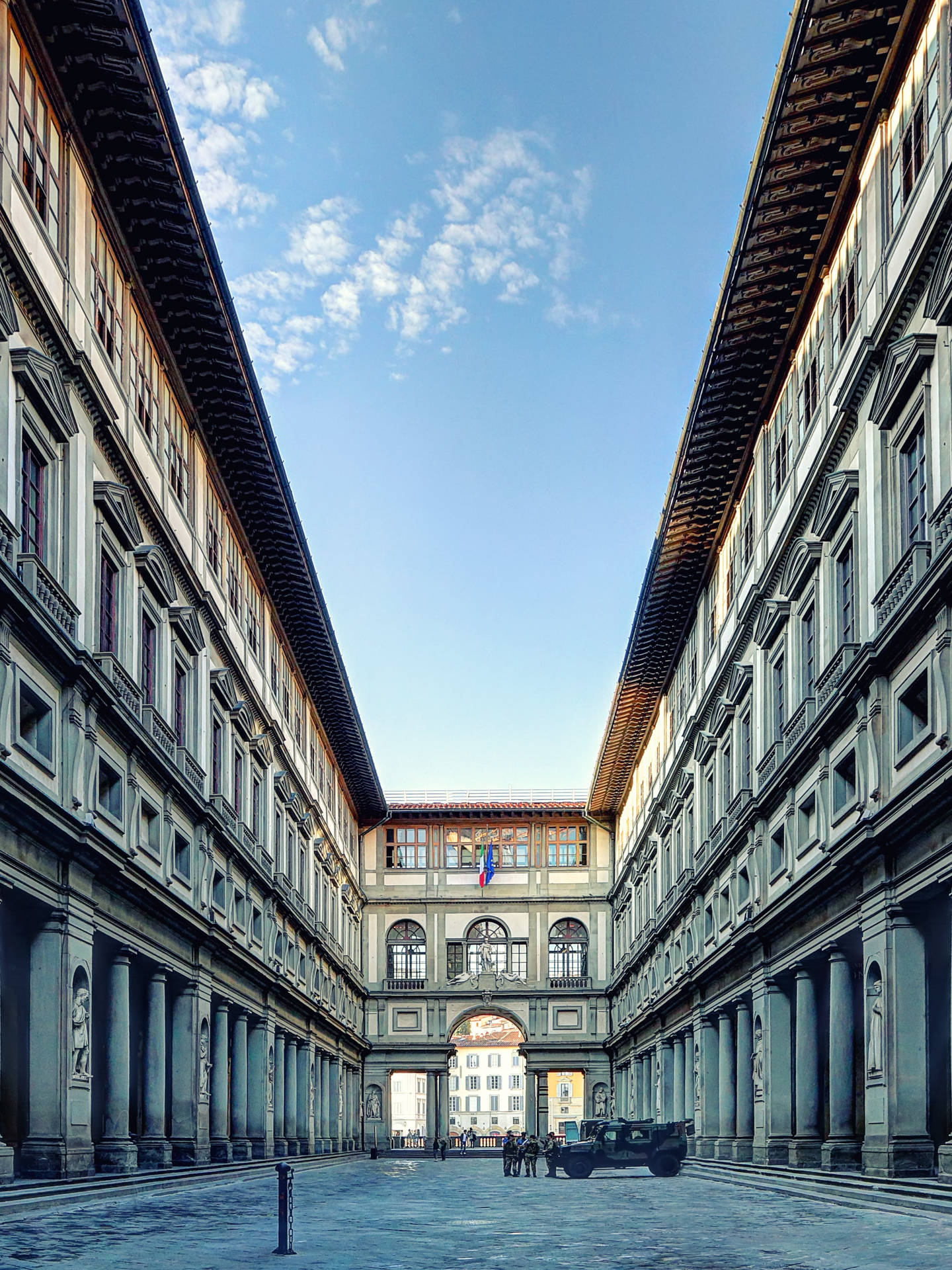 Uffizi Gallery Blue Sky Background