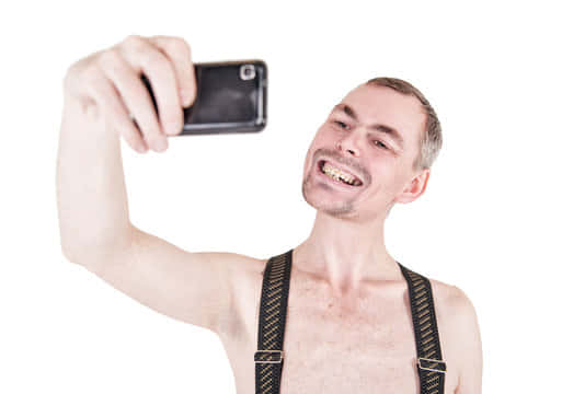 Ugly Suspenders Funny Selfie Background