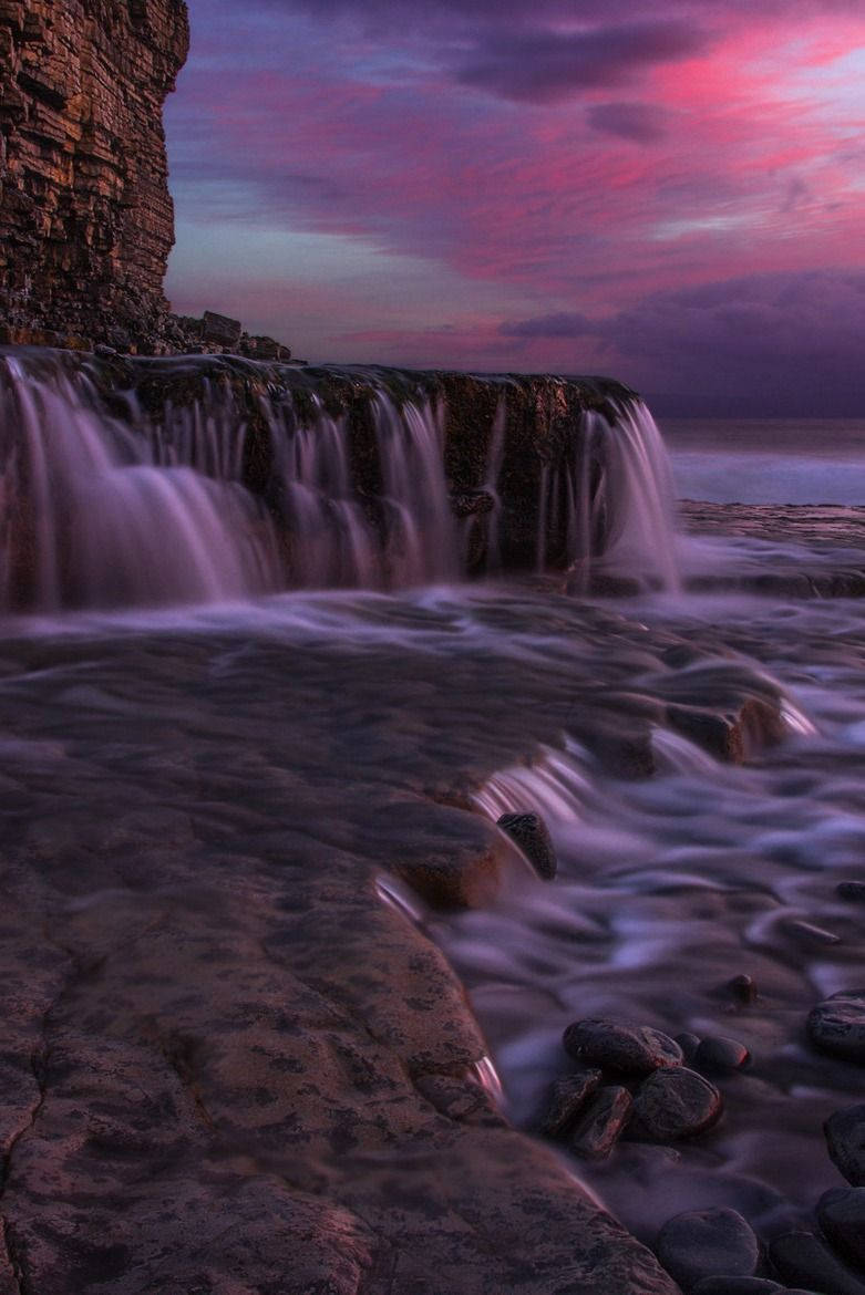 Uk Cliff Cape's Purple Sunset