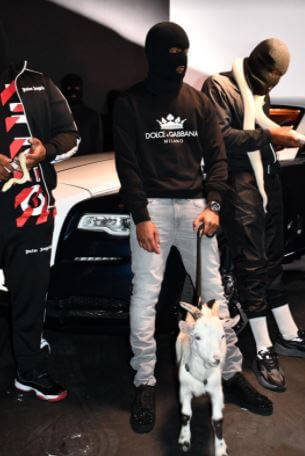 Uk Drill Artist With White Goat