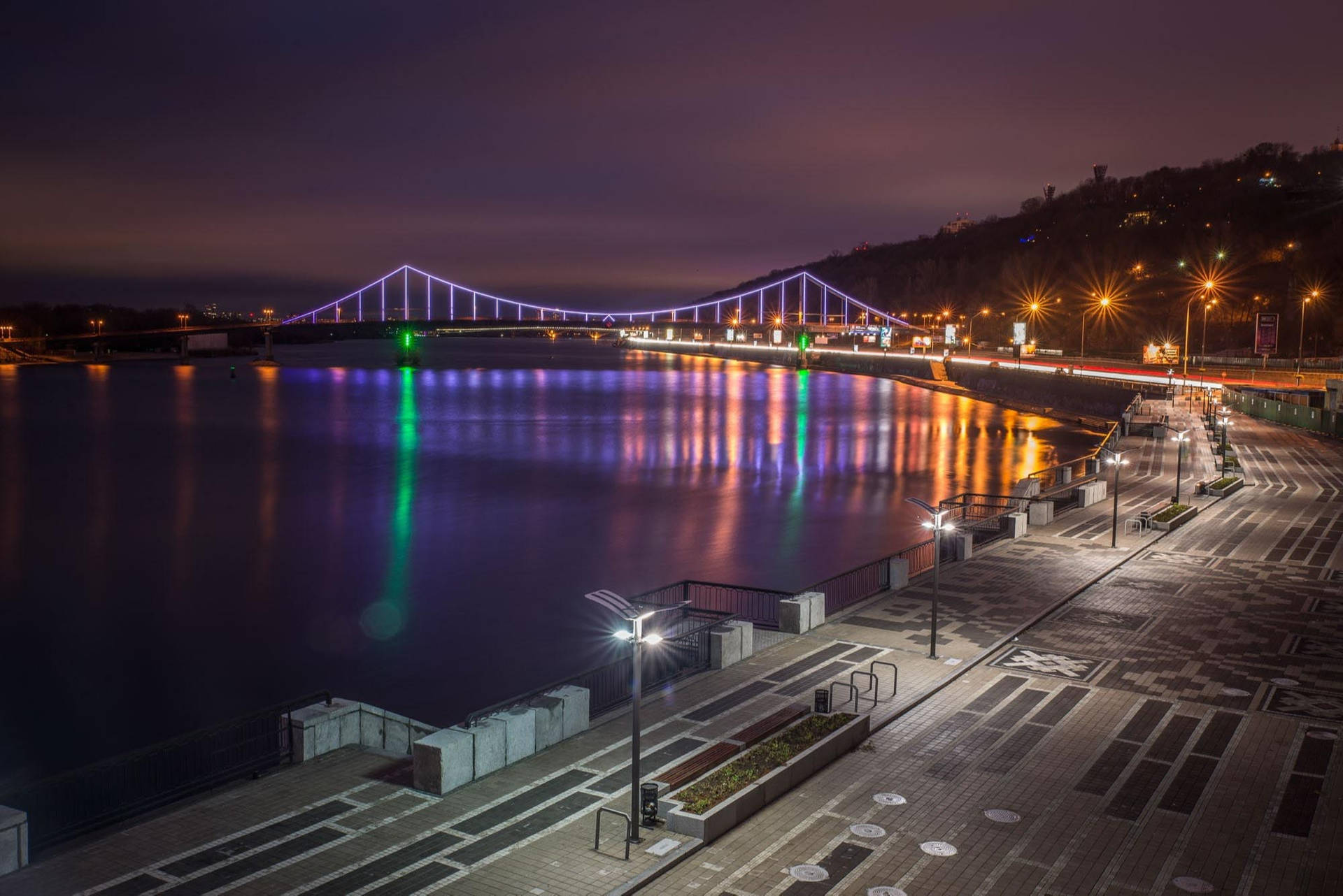 Ukraine Dnieper River Bridge